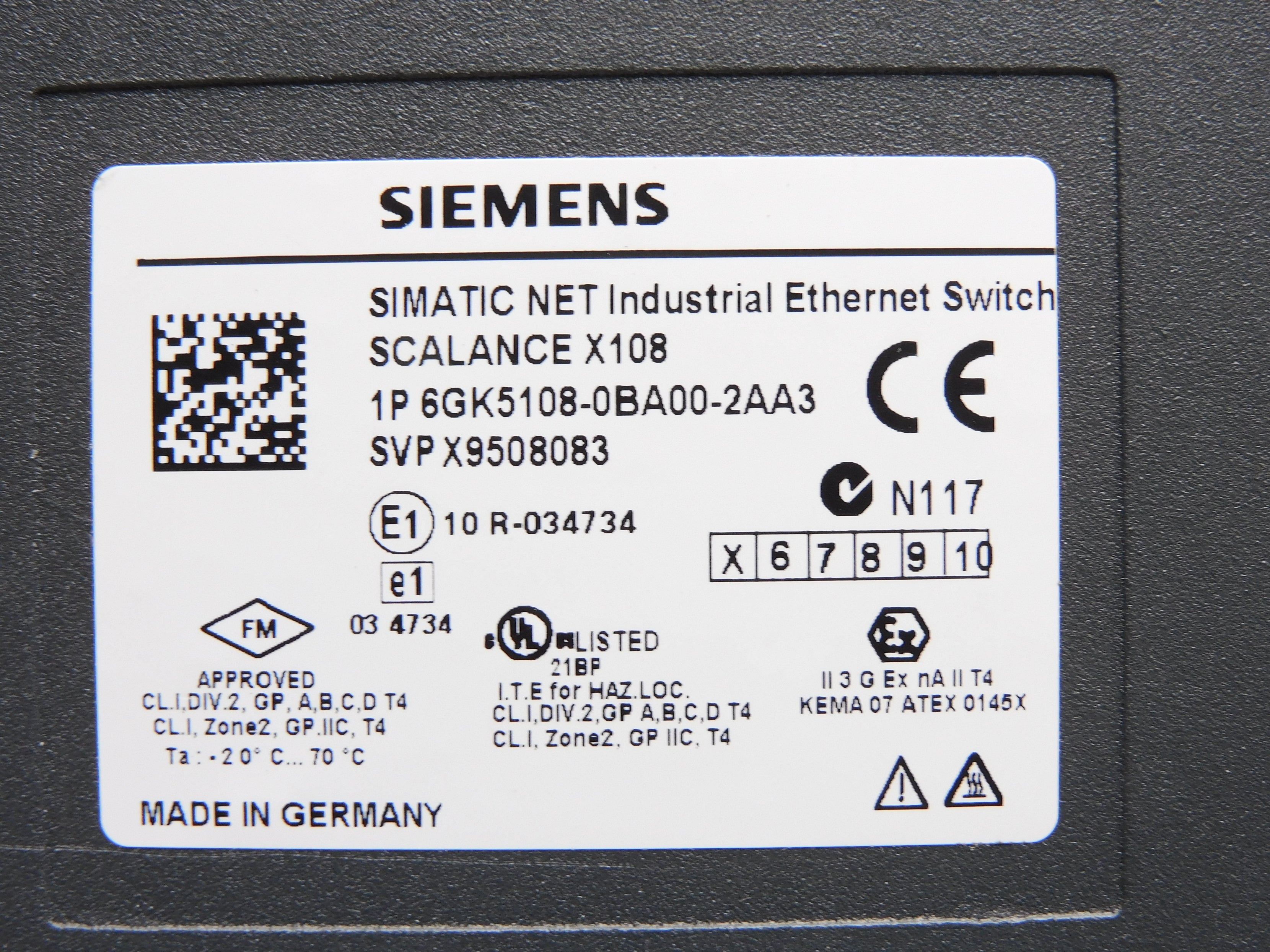 SIEMENS 6GK5108-0BA00-2AA3 NSNP