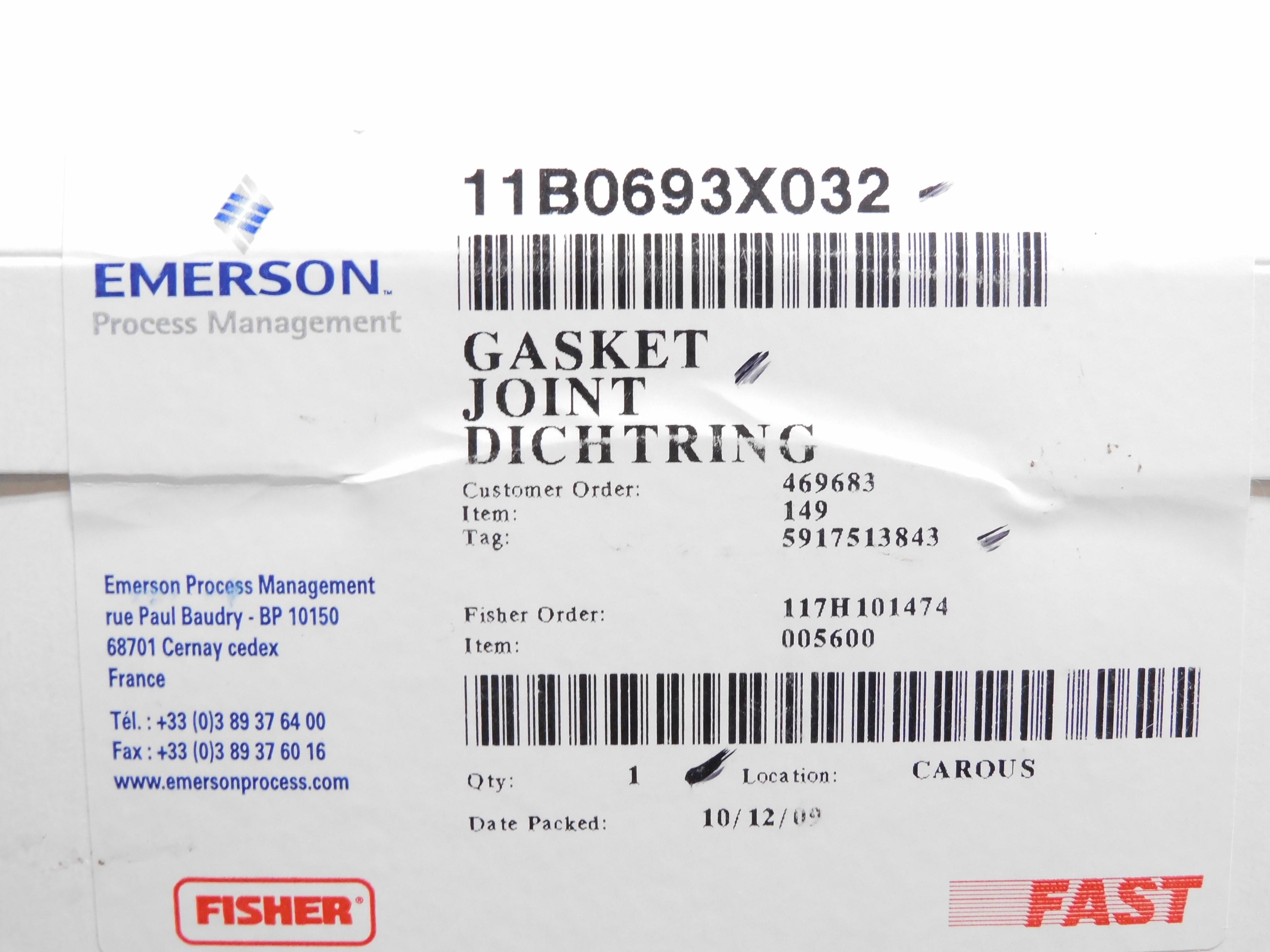 FISHER EMERSON 11B0693X032 NSMP