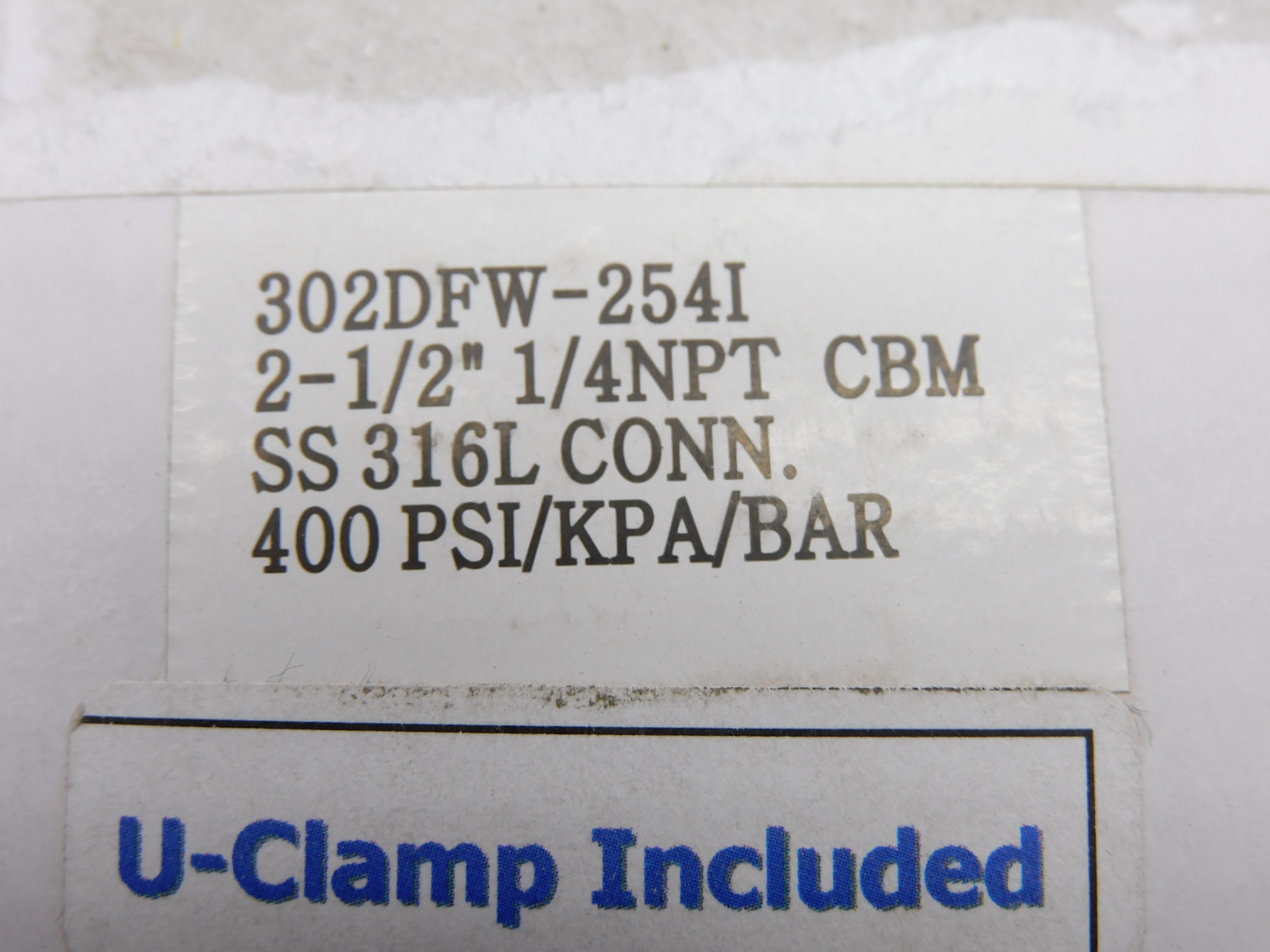 GAUGE 302DFW-254I 400PSI NSMP