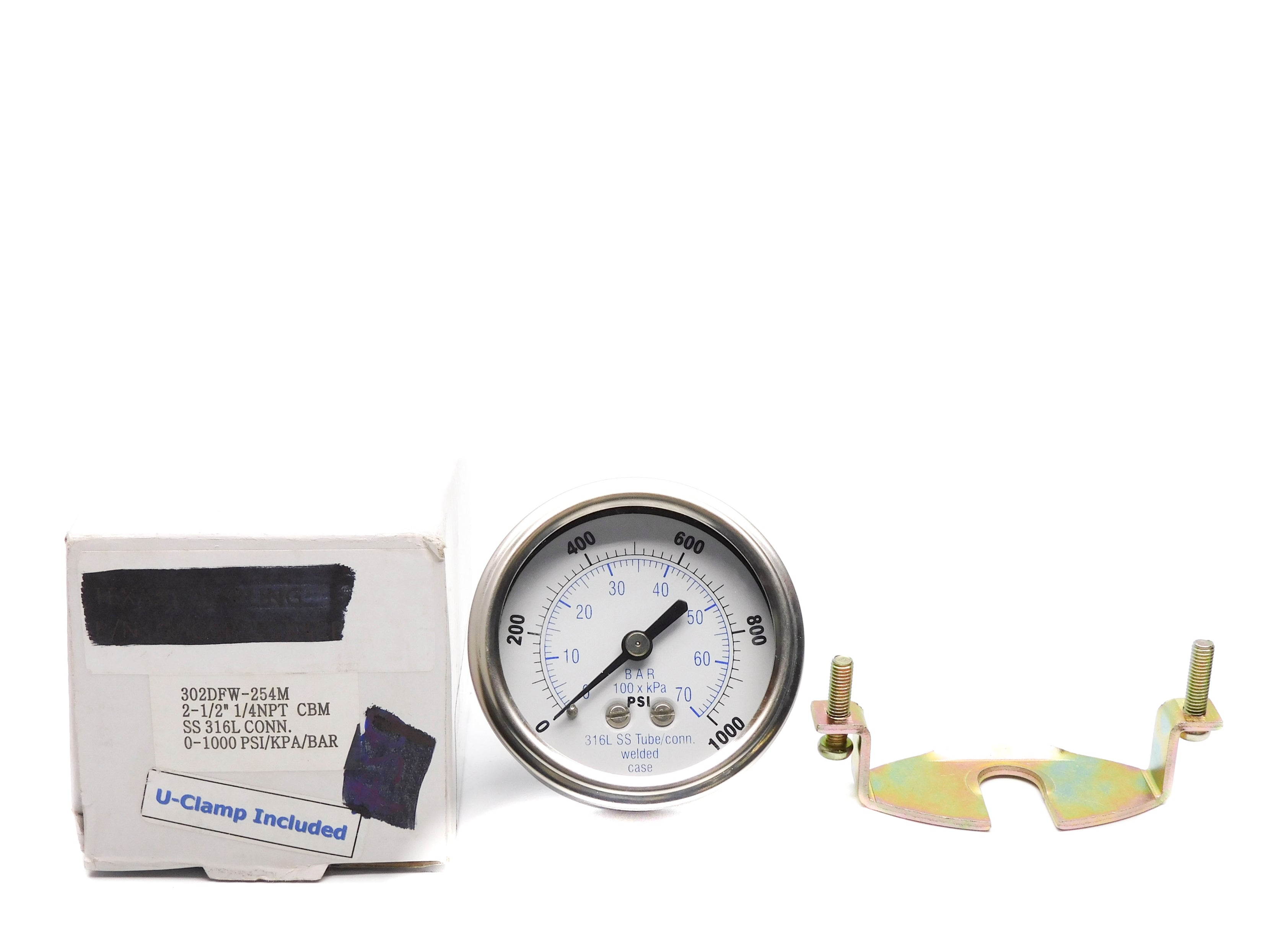 GAUGE 302DFW-254M 1000PSI NSMP
