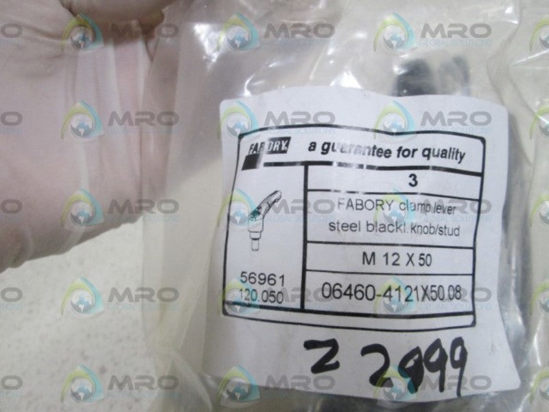 LOT OF 3 FABORY CLAMP LEVER 06460-4121X50.08 NSNP IN BAG