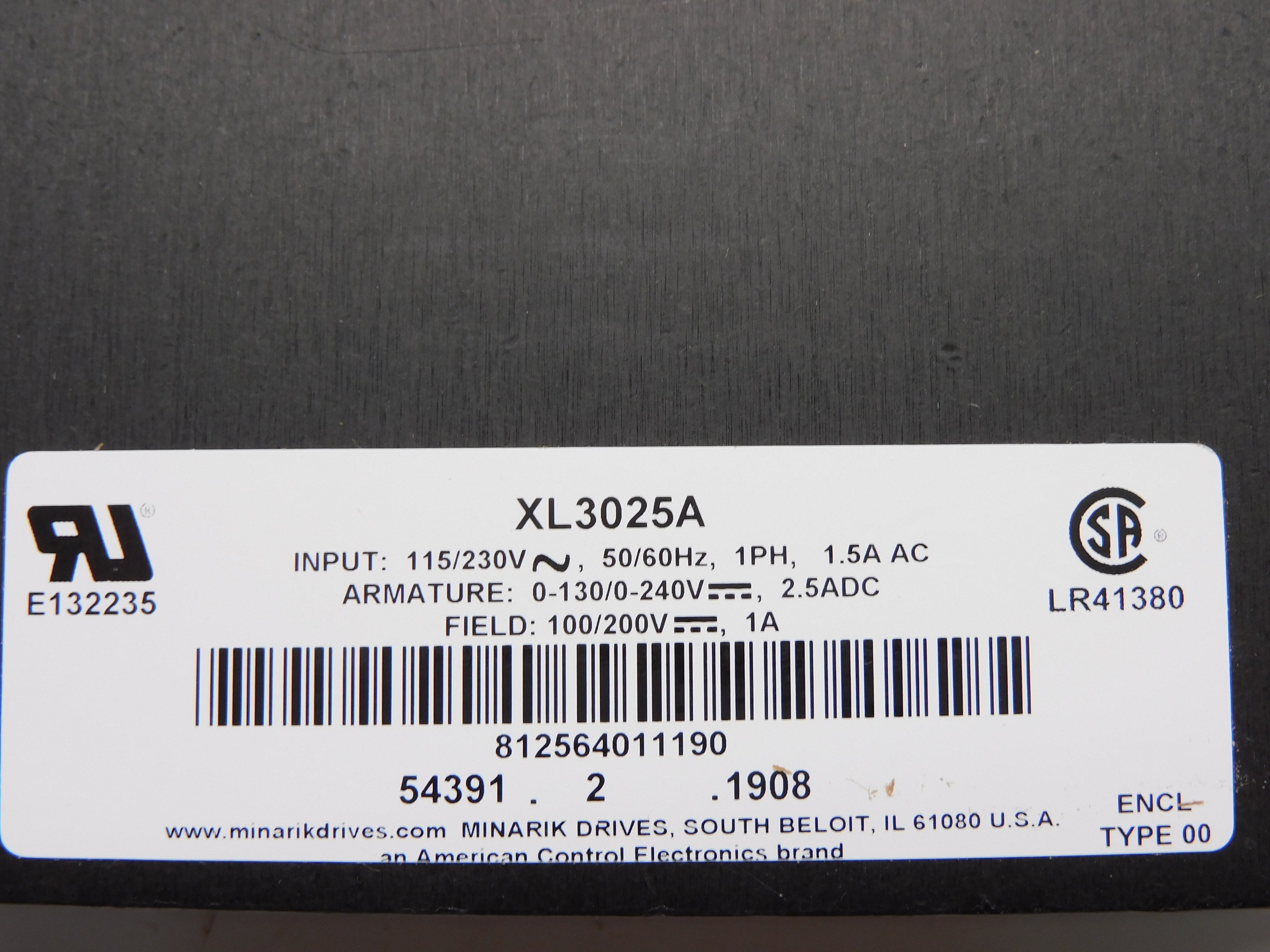 MINARIK DRIVES XL3025A 115/230V 1.5A NSMP