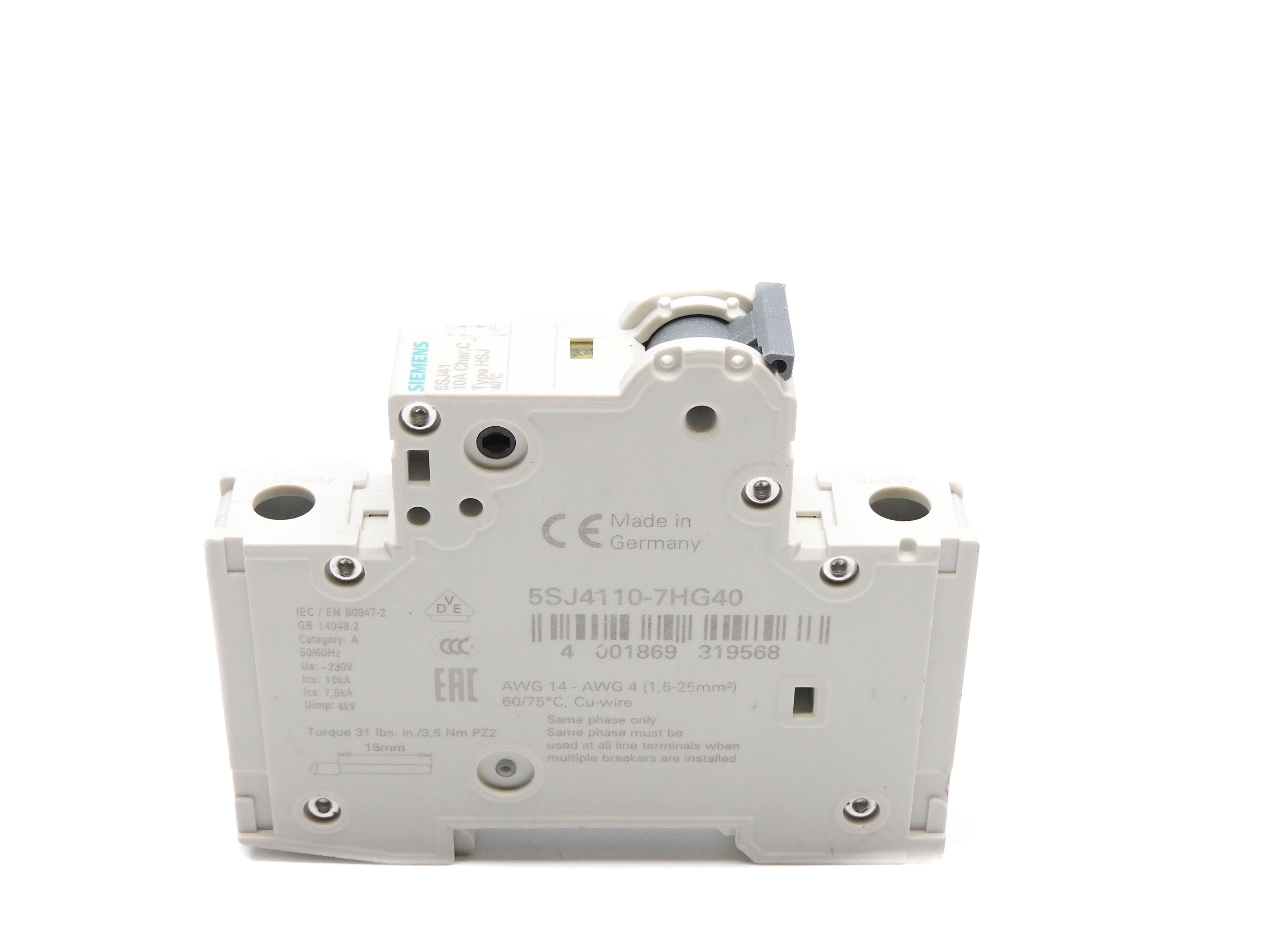 SIEMENS 5SJ4110-7HG40 230V 10A NSNP
