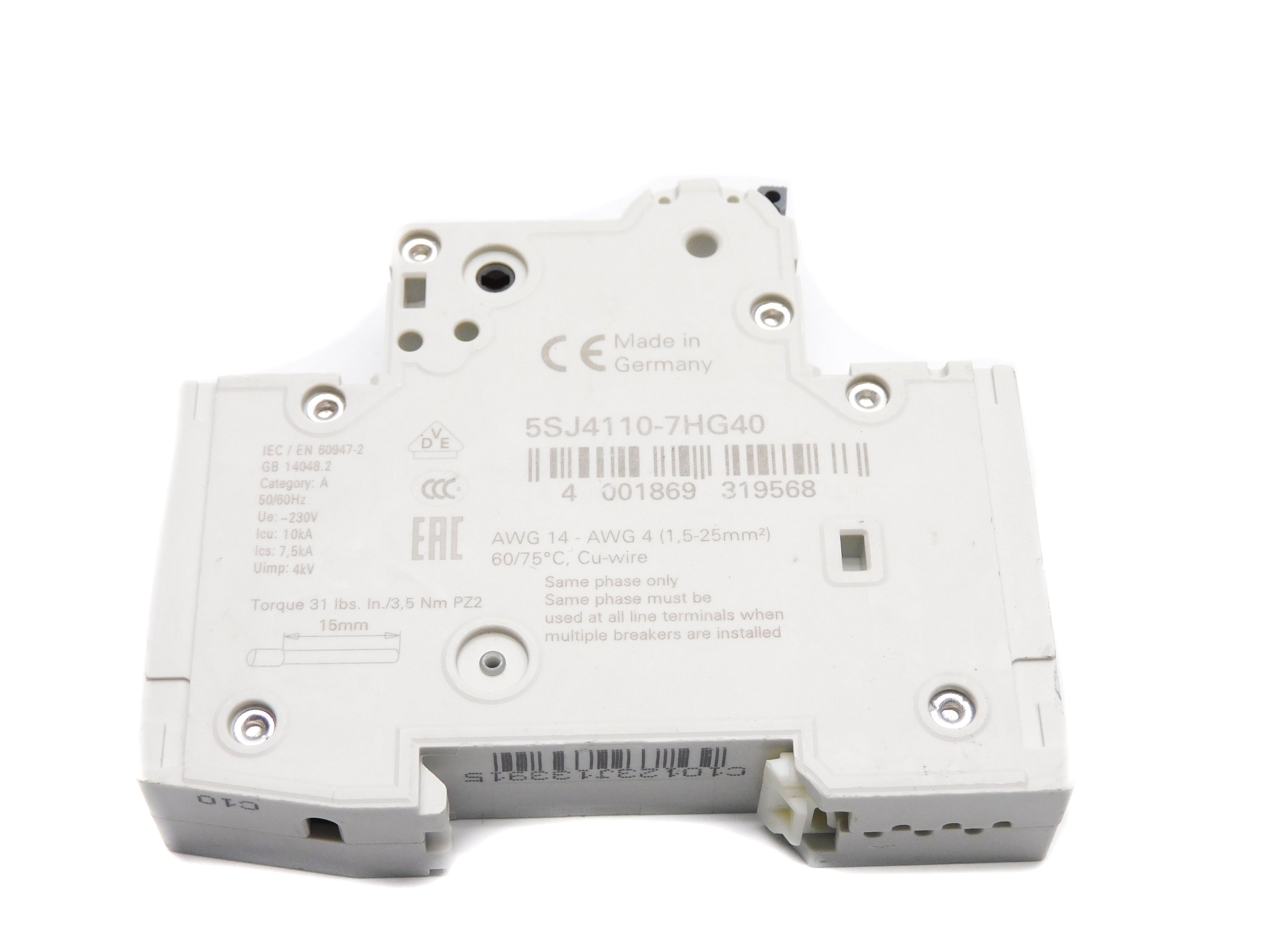 SIEMENS 5SJ4110-7HG40 230V 10A NSNP