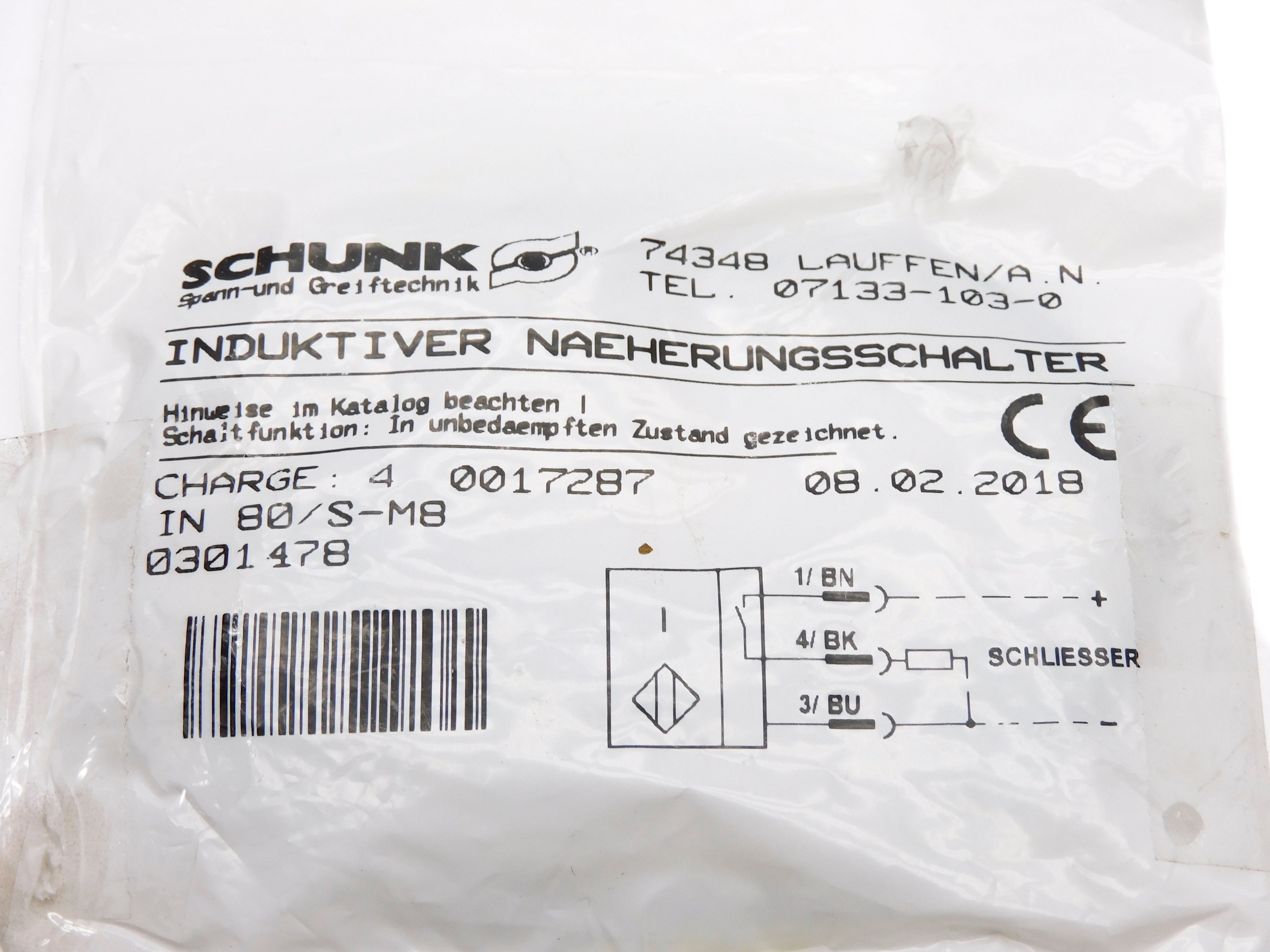 SCHUNK IN80/S-M8 0301478 NSMP
