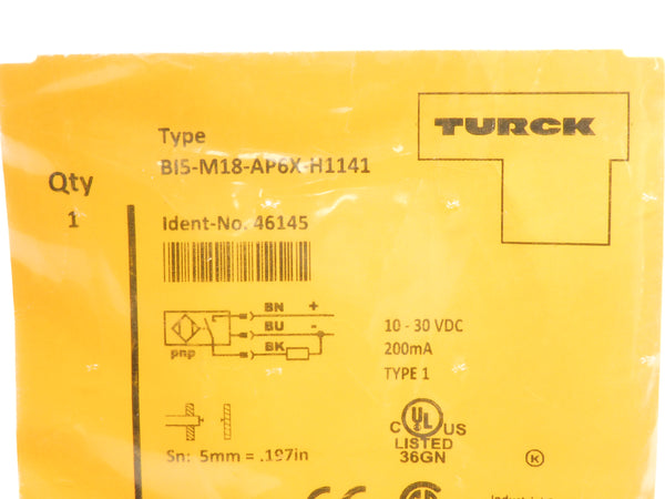 TURCK BI5-M18-AP6X-H1141 46145 10-30VDC NSMP