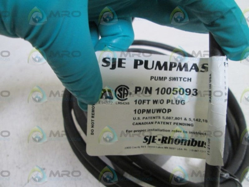 SJU PUMPMAS PUMP SWITCH 1005093  NSNP