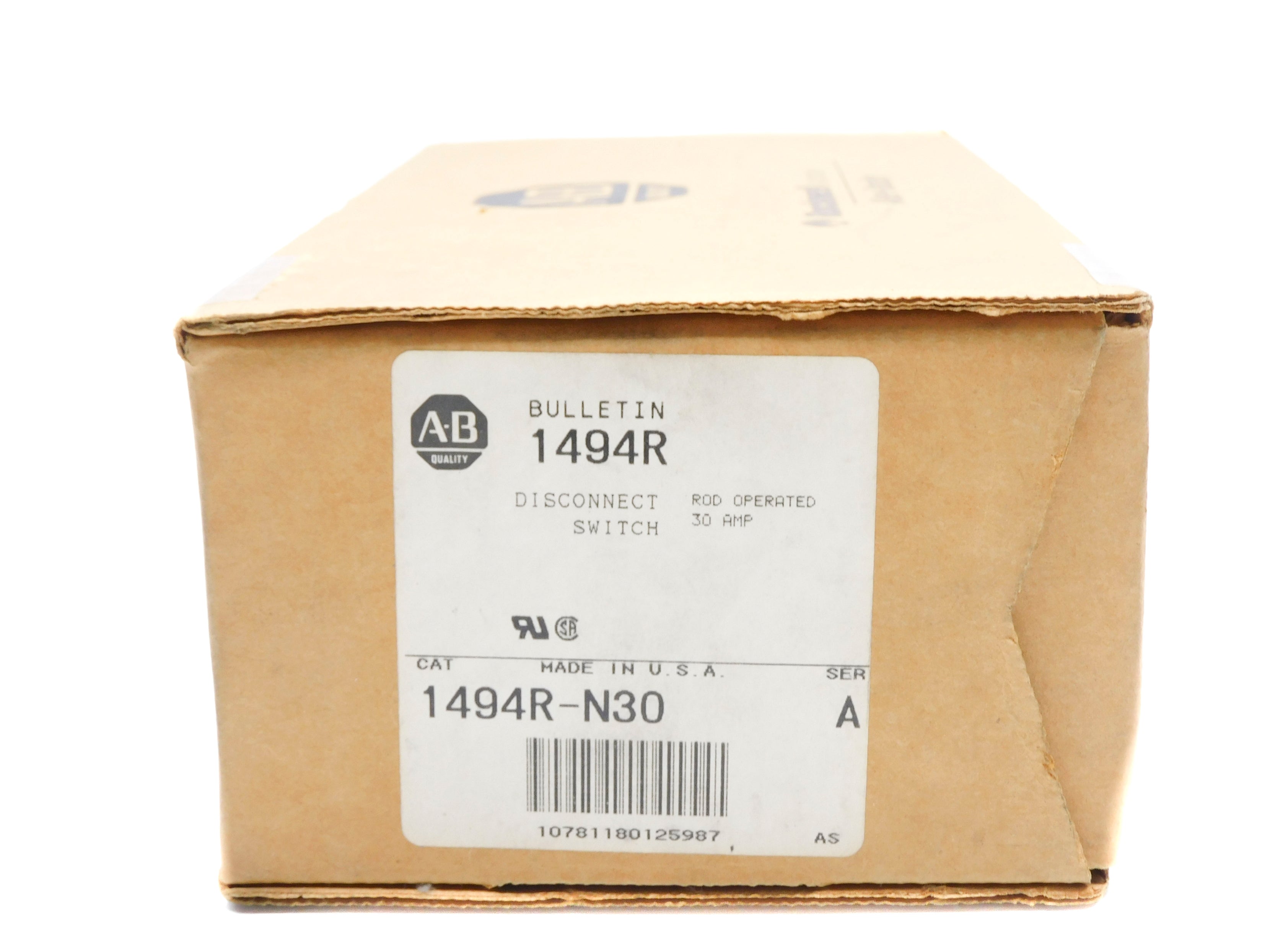 ALLEN BRADLEY 1494R-N30 SER. A 575V 30A (BR/WH) NSMP