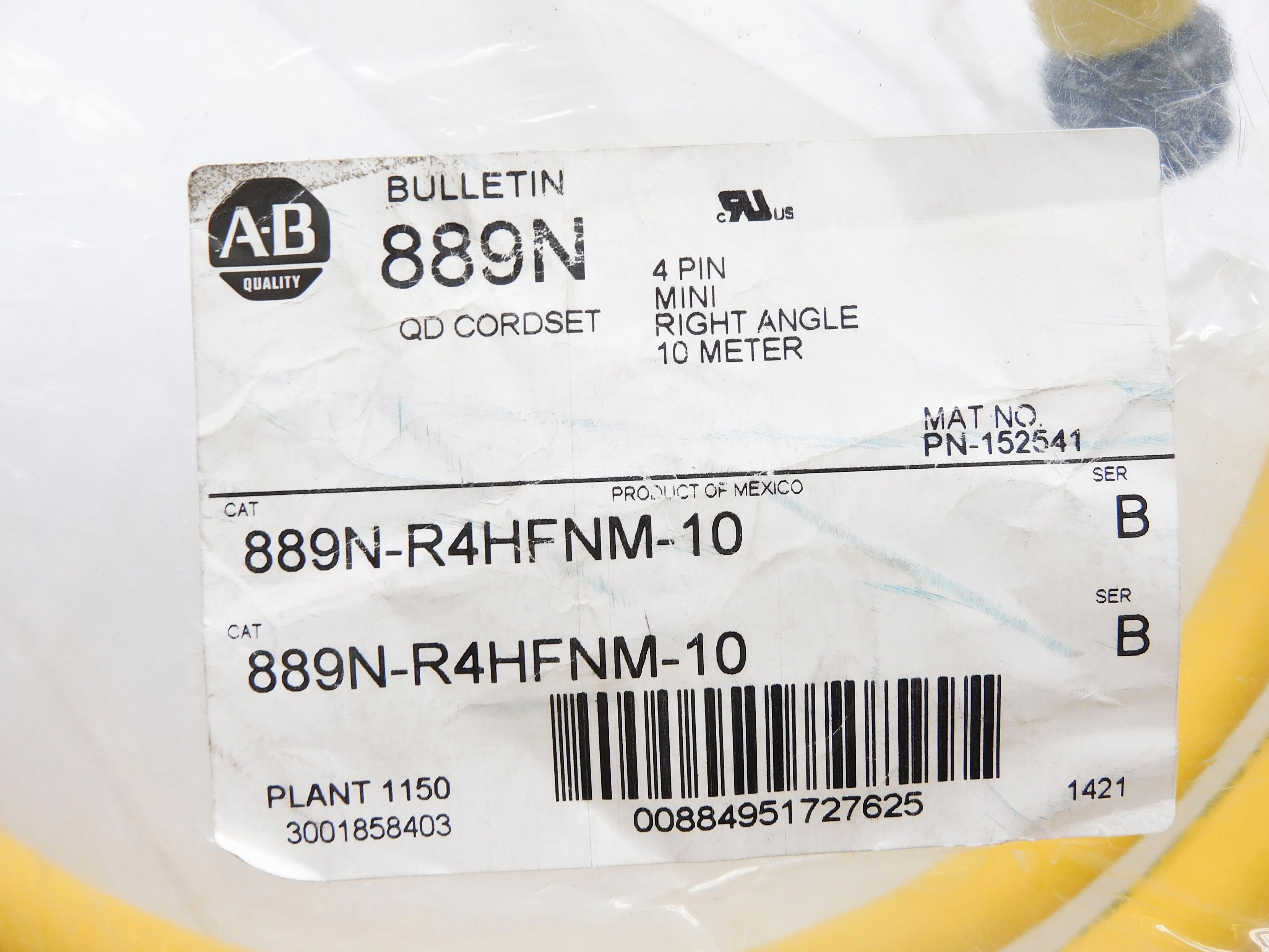 ALLEN BRADLEY 889N-R4HFNM-10 SER. B 10M NSMP