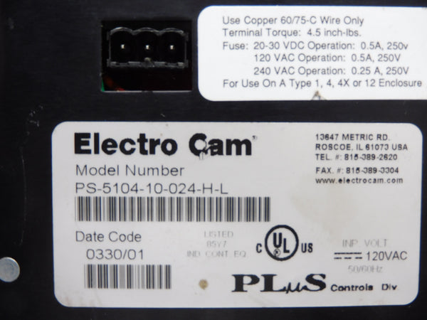 ELECTRO CAM PS-5104-10-024-H-L NSNP