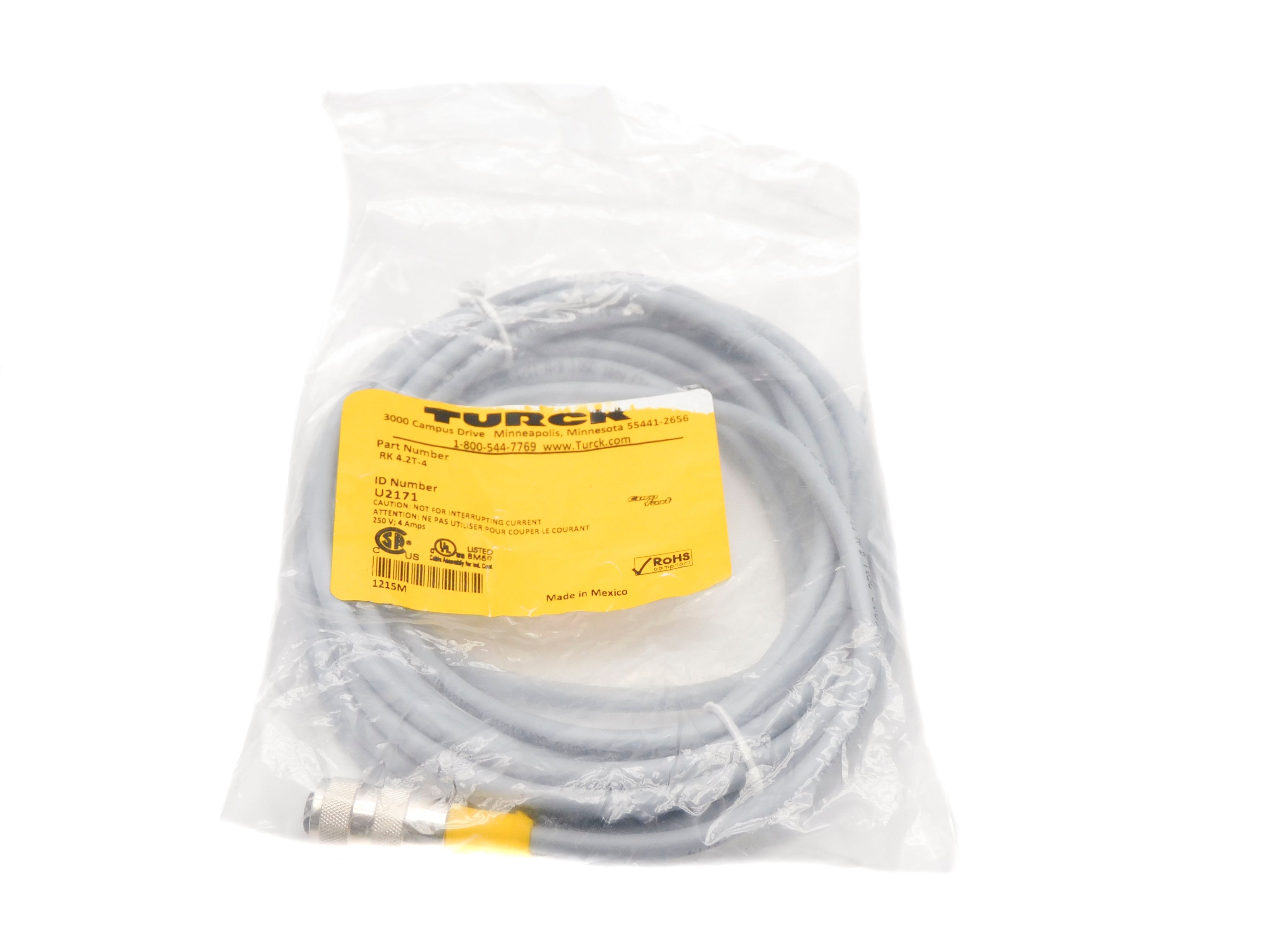 TURCK RK4.2T-4 U2171 250V 4A NSMP