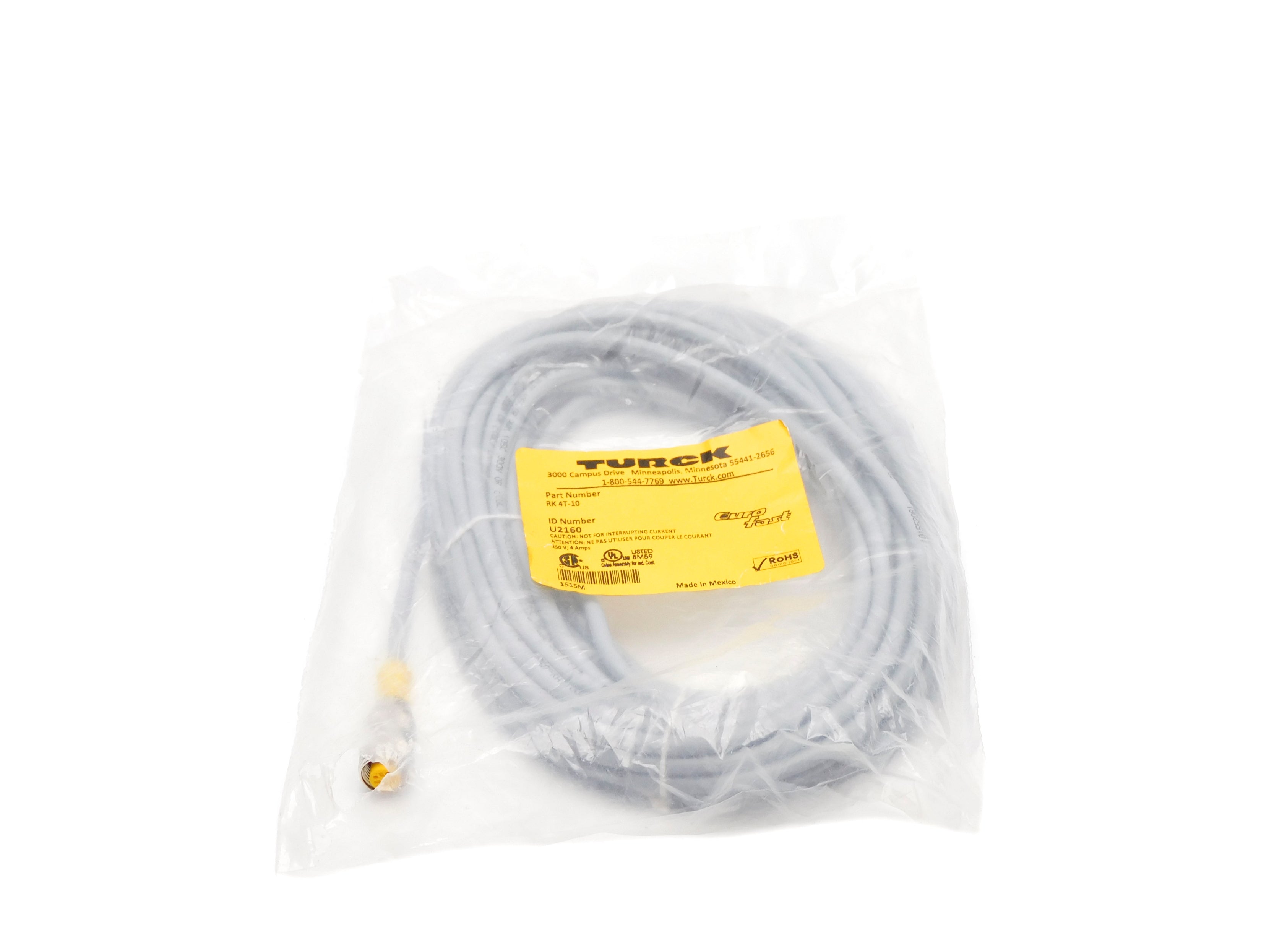 TURCK RK4T-10 U2160 250V 4A NSMP