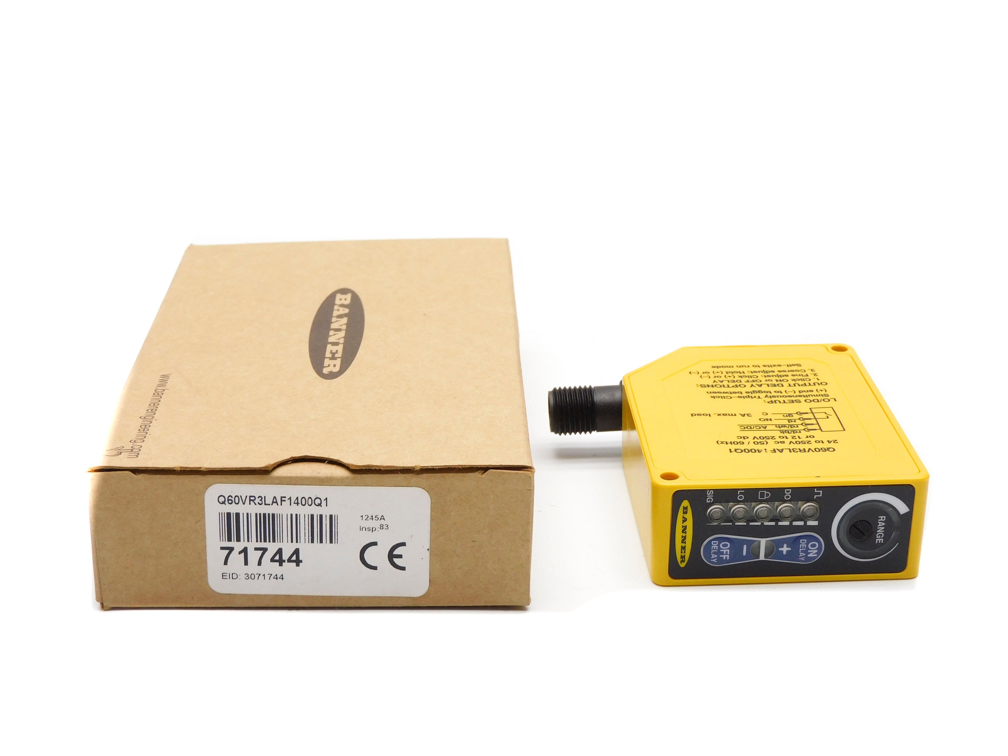 BANNER ENGINEERING Q60VR3LAF1400Q1 71744 24-250VAC 3A NSMP