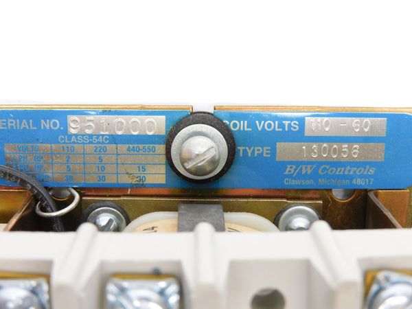 B/W CONTROLS 130056 110V NSMP