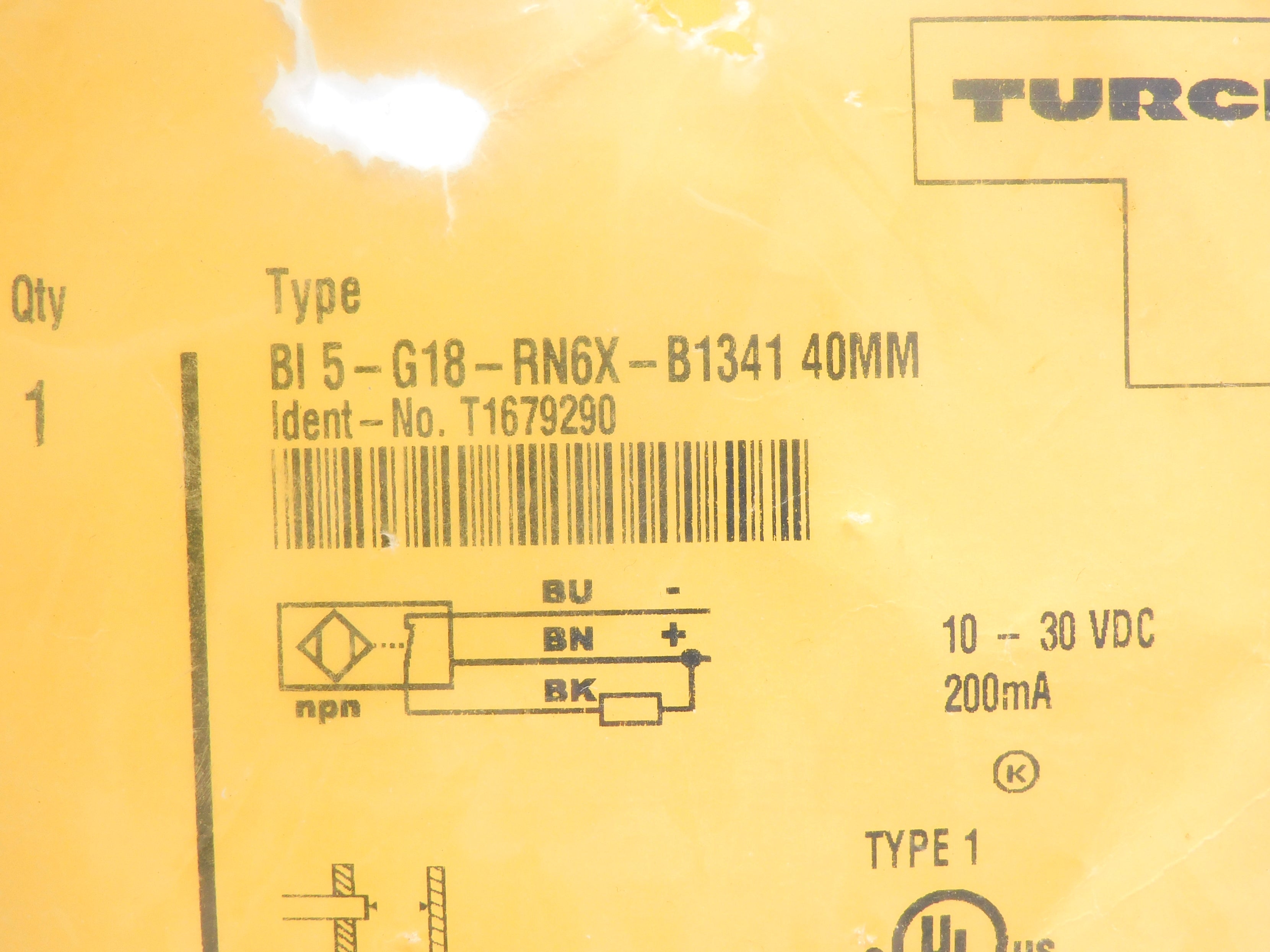 TURCK BI5-G18-RN6X-B1341 40MM NSMP
