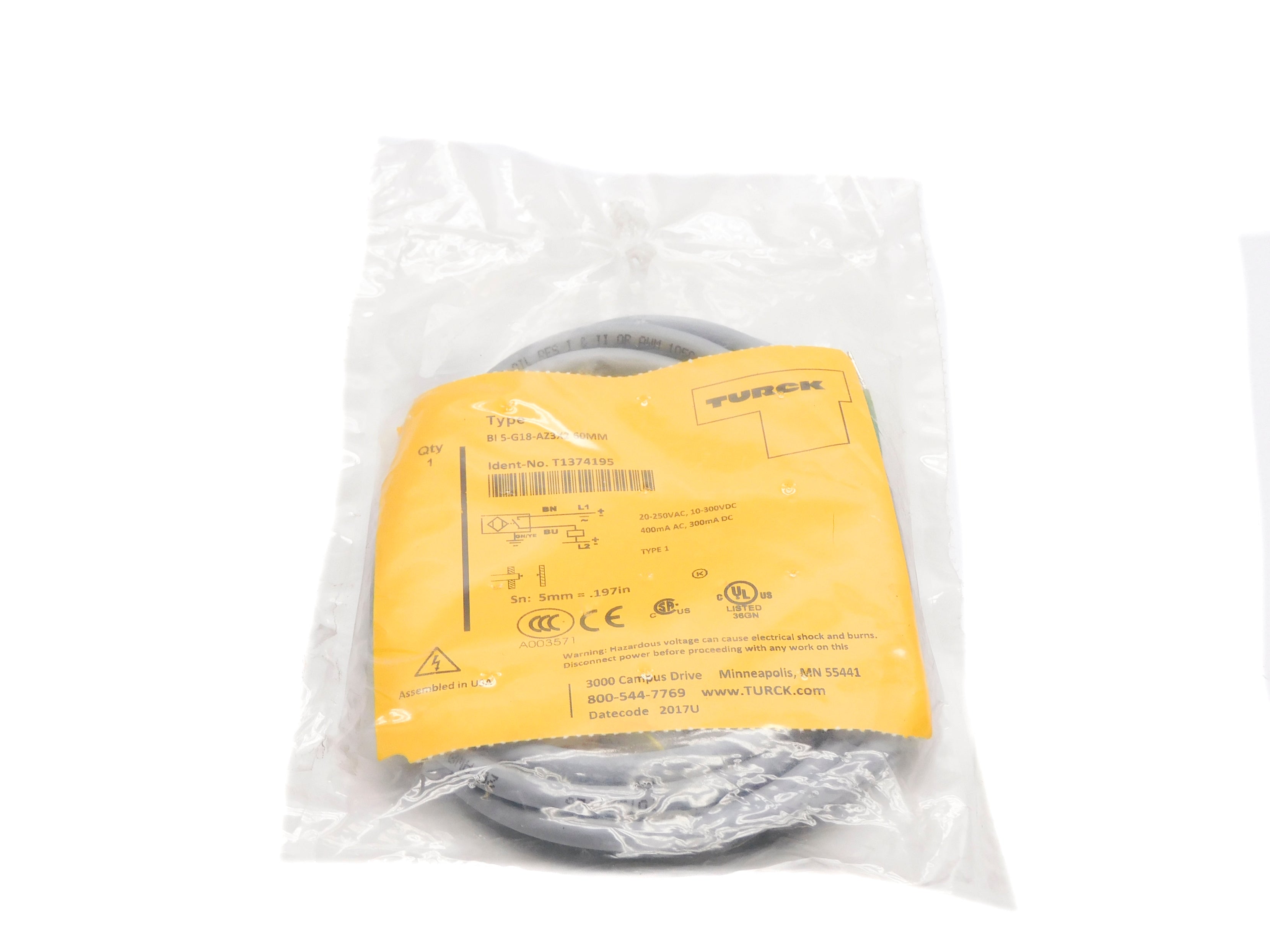 TURCK BI5-G18-AZ3X2 60MM NSMP