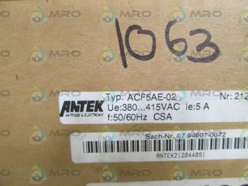 ANTEK CONTROL UNIT ACF5AE-02  NSMP