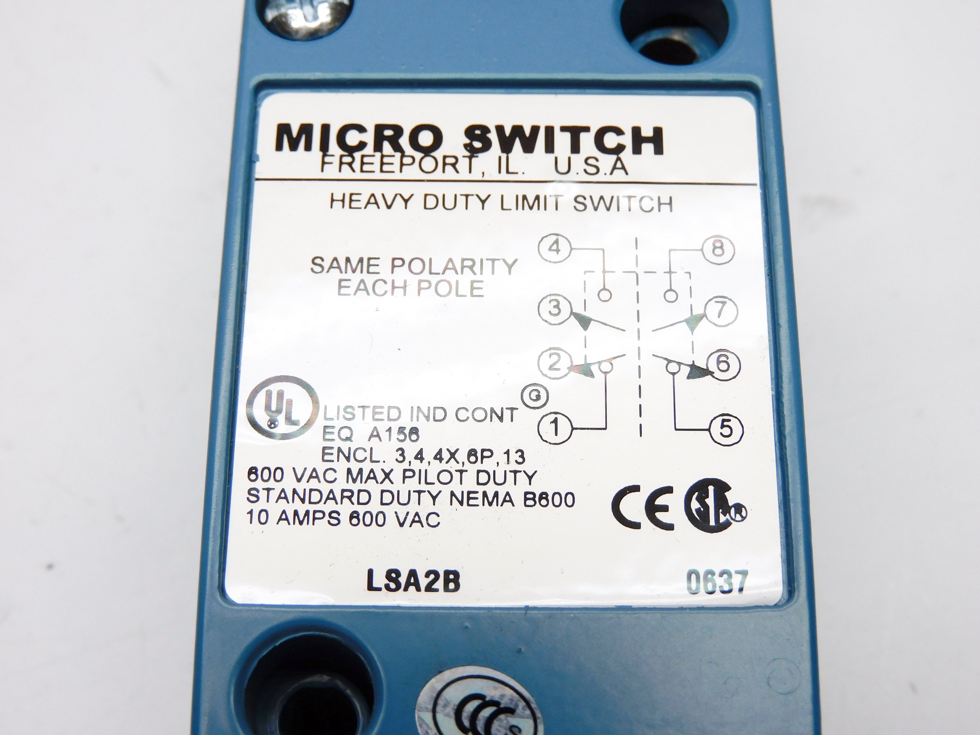 HONEYWELL LSA2B 600VAC 10A NSMP