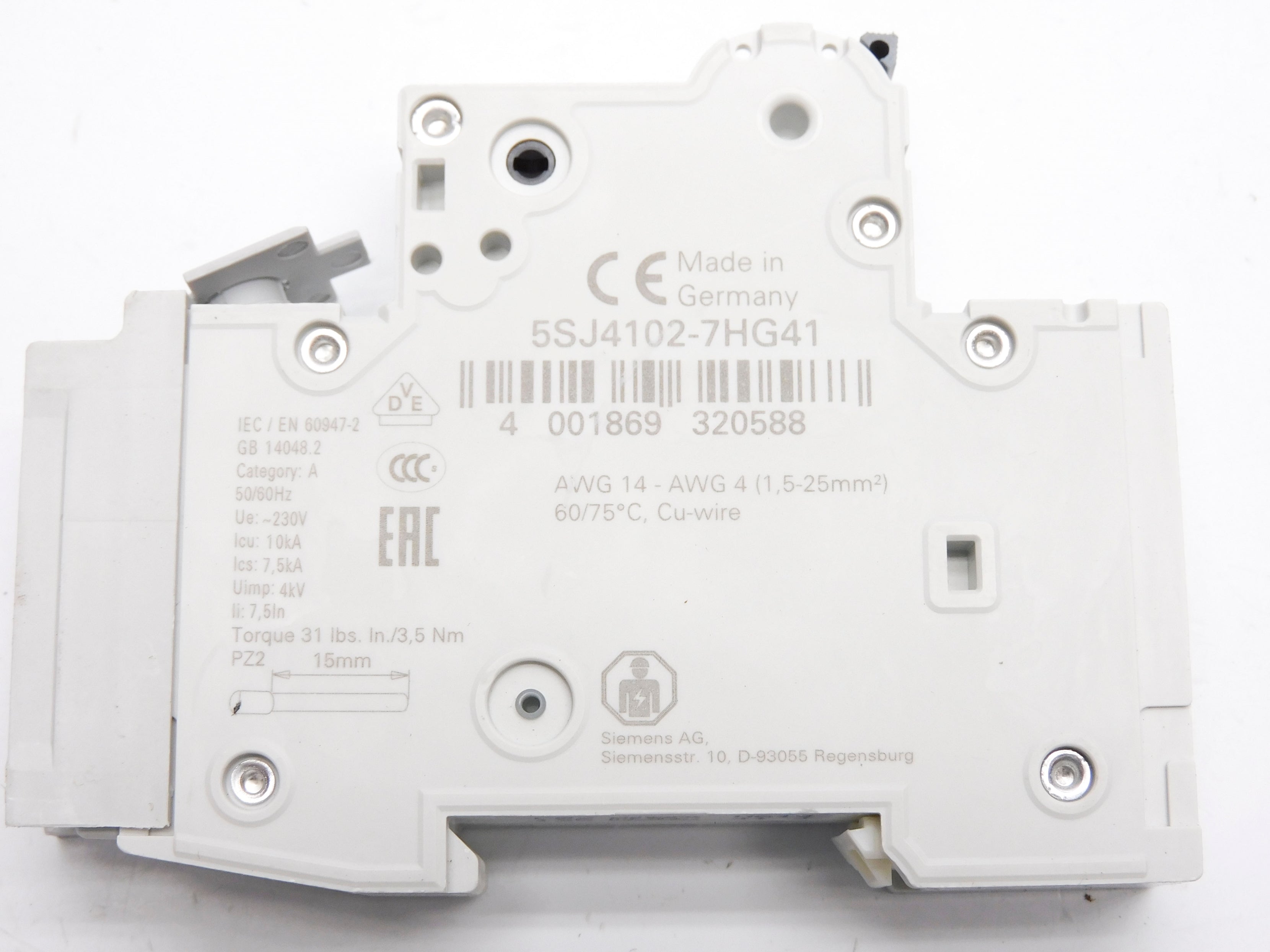 SIEMENS 5SJ4102-7HG41 2A 230V NSNP