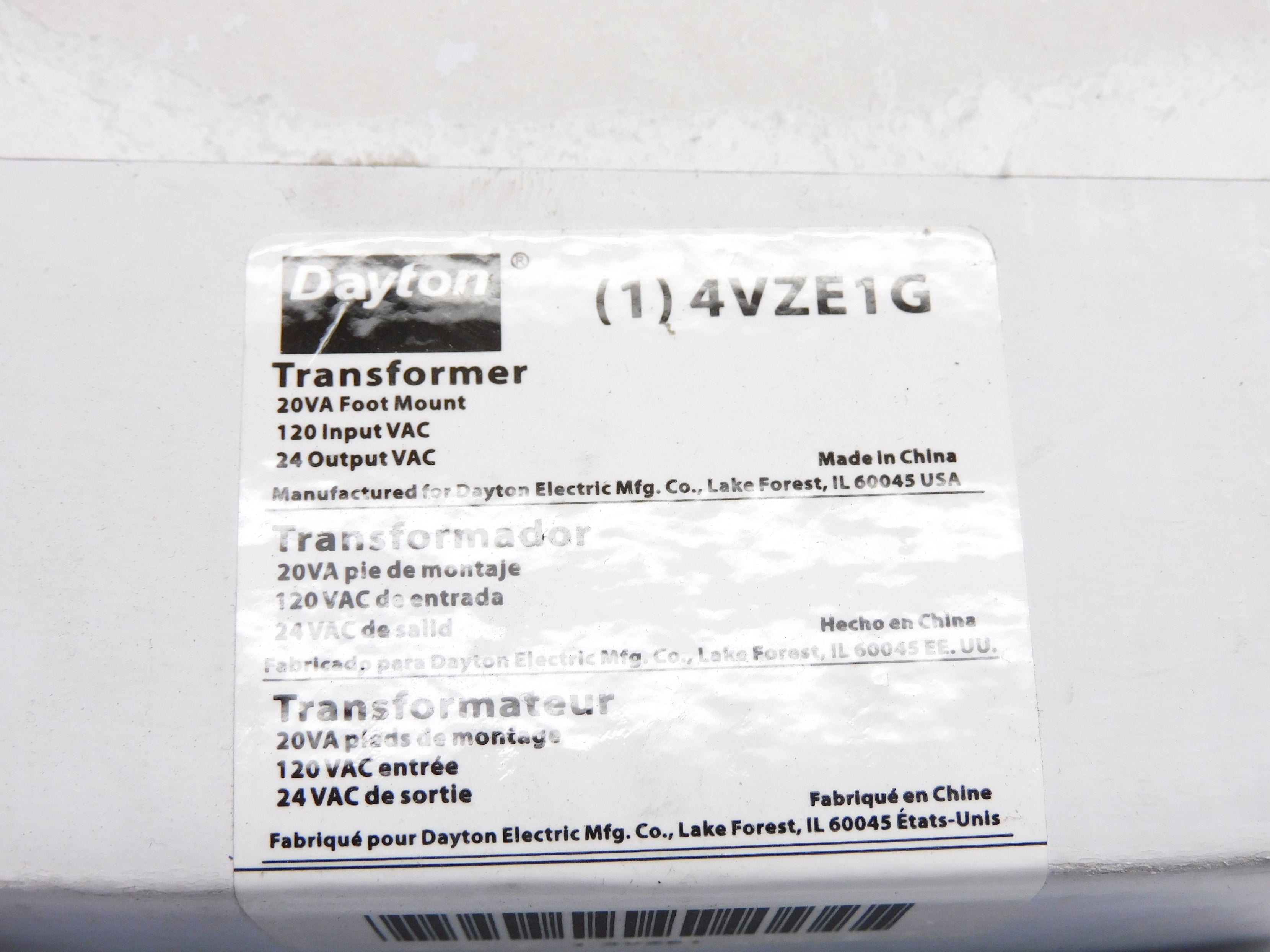 DAYTON 4VZE1G 120VAC NSMP