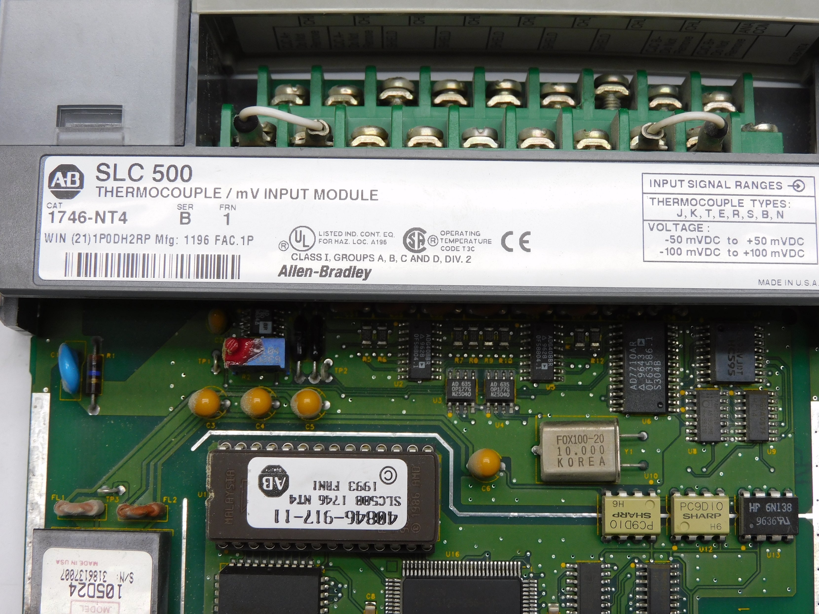 INDUSTRIAL SPARE PART 1746-NT4 SER. B F/W 1 50/100VDC UNMP