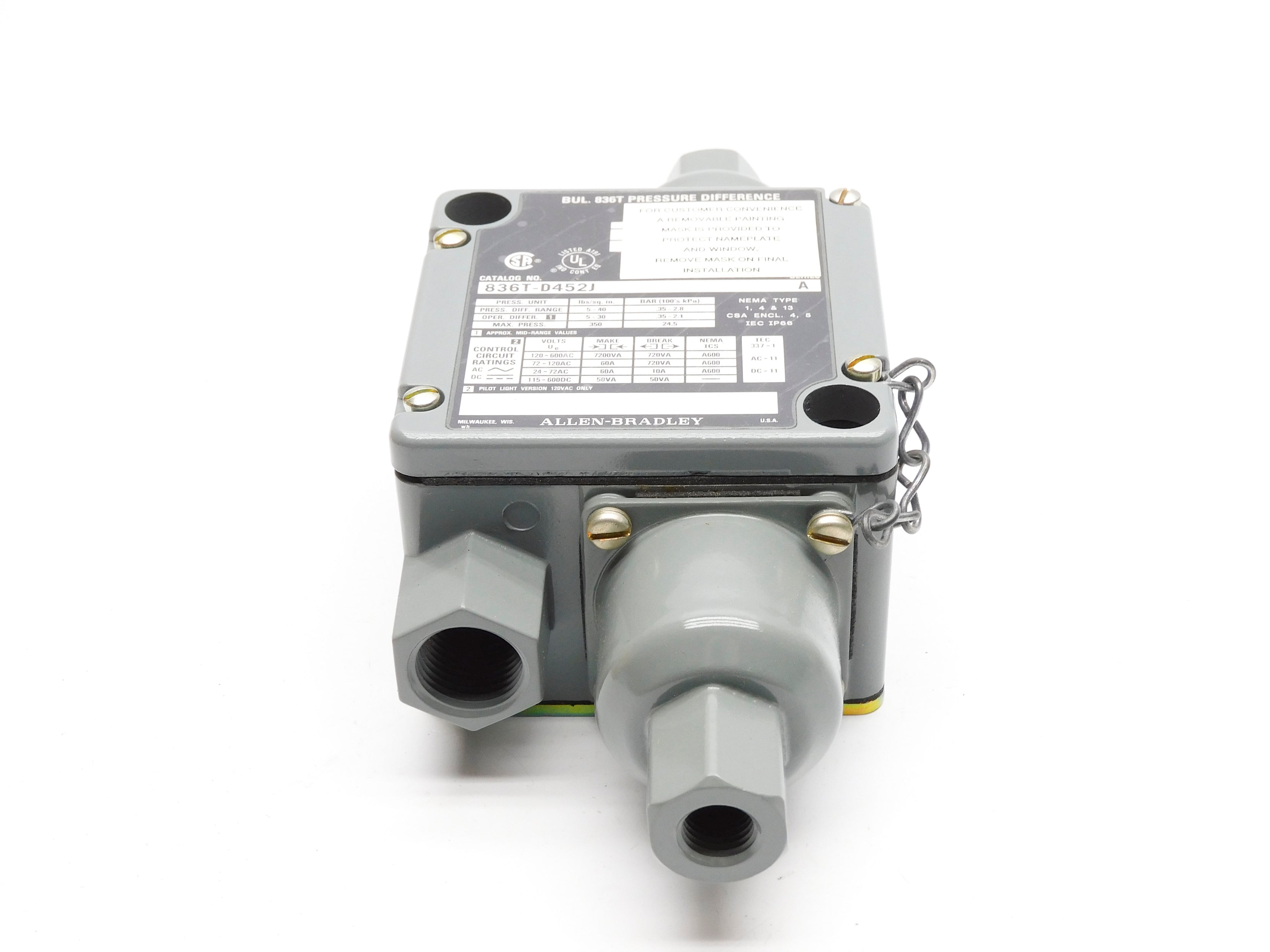ALLEN BRADLEY 836T-D452J SER. A (BR/YL) NSMP