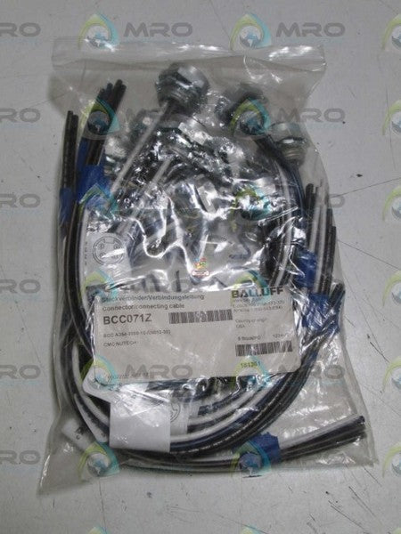 LOT OF 9 BALLUFF CONNECTOR BCC071Z (OPEN BAG) NSNP IN BAG