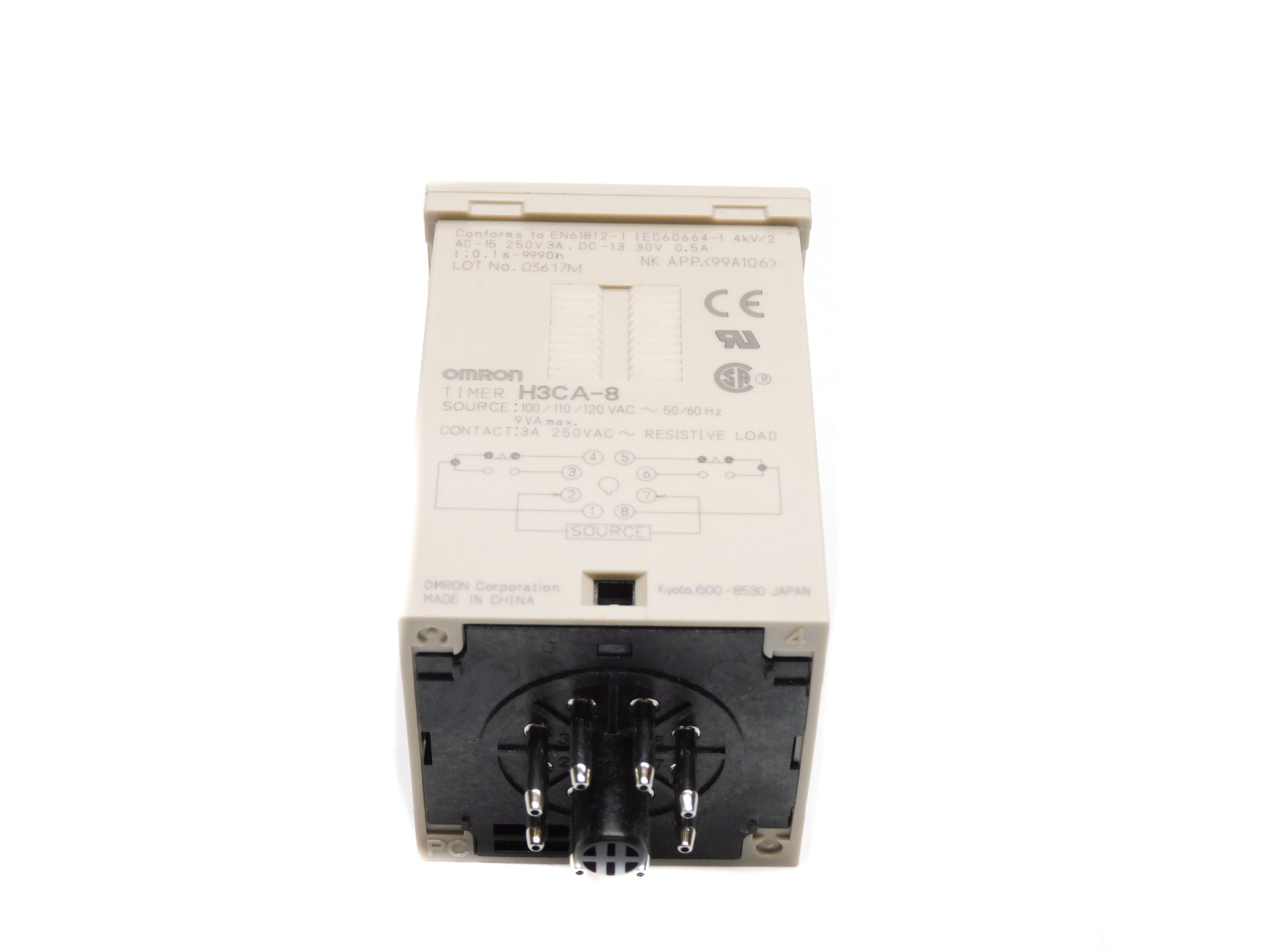 OMRON H3CA-8 100/110/120VAC 3A 99.9S-9990H NSMP
