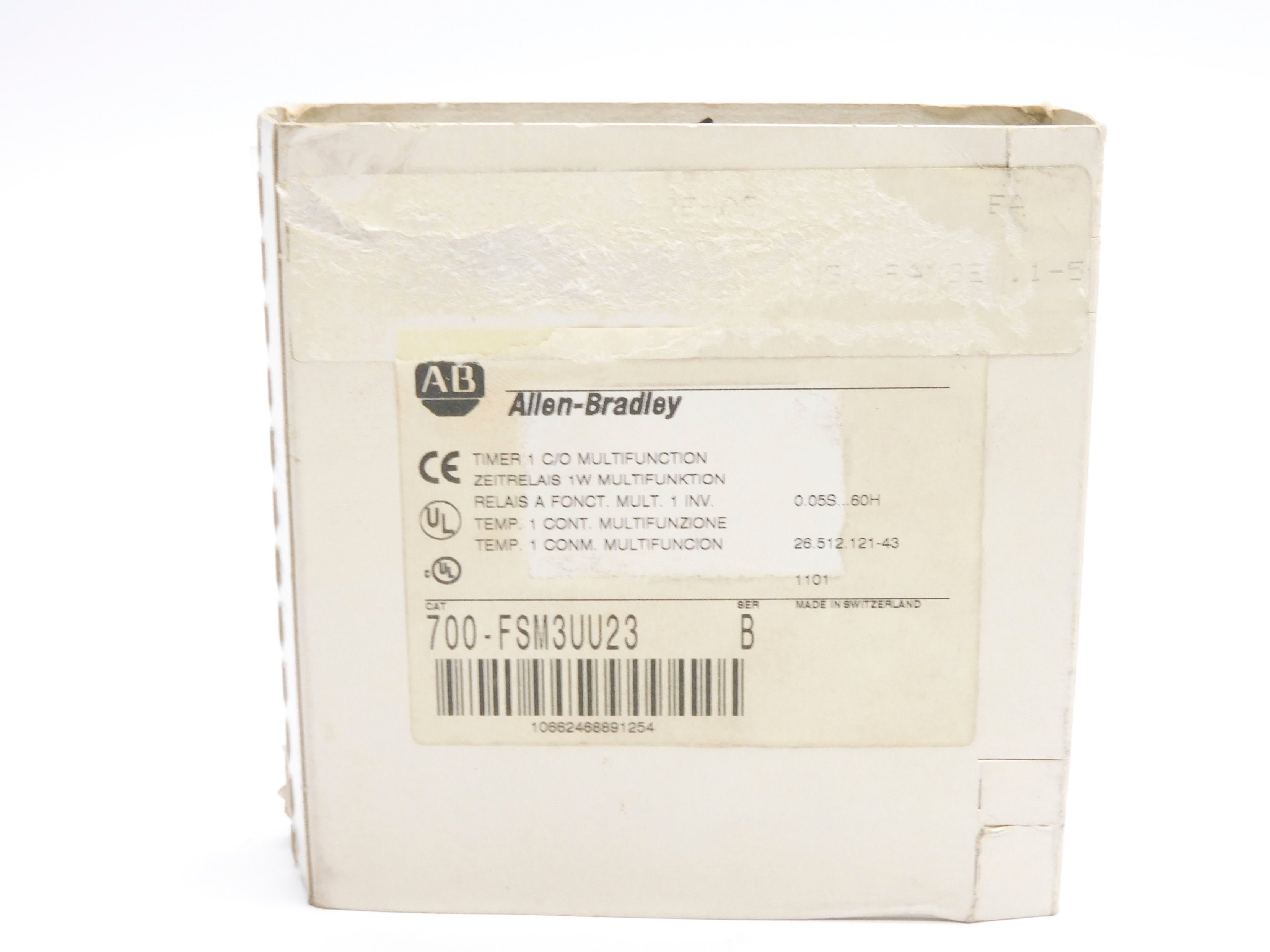 ALLEN BRADLEY 700-FSM3UU23 SER. B 24-240VAC 0.05S-60H (WH) NSMP