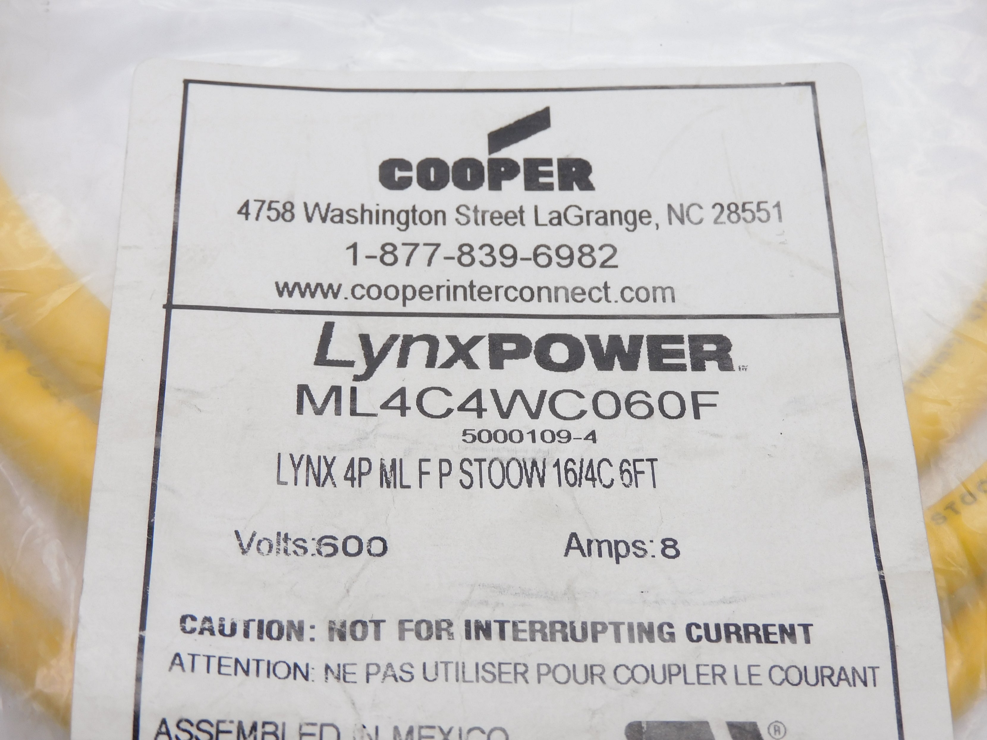 COOPER ML4C4WC060F 600V 8A NSMP