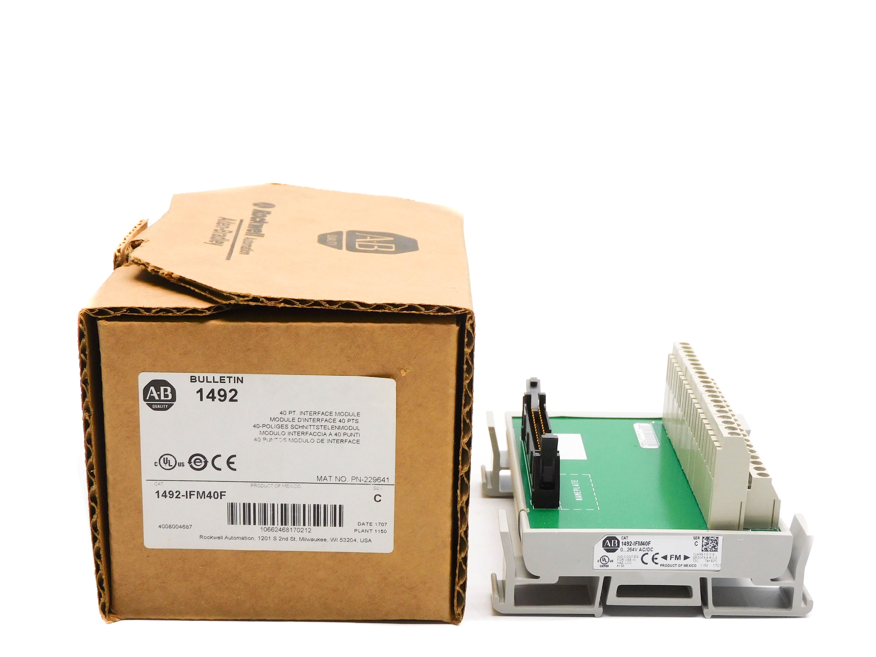 ALLEN BRADLEY 1492-IFM40F SER. C 264VAC/DC (BR/WH) NSMP