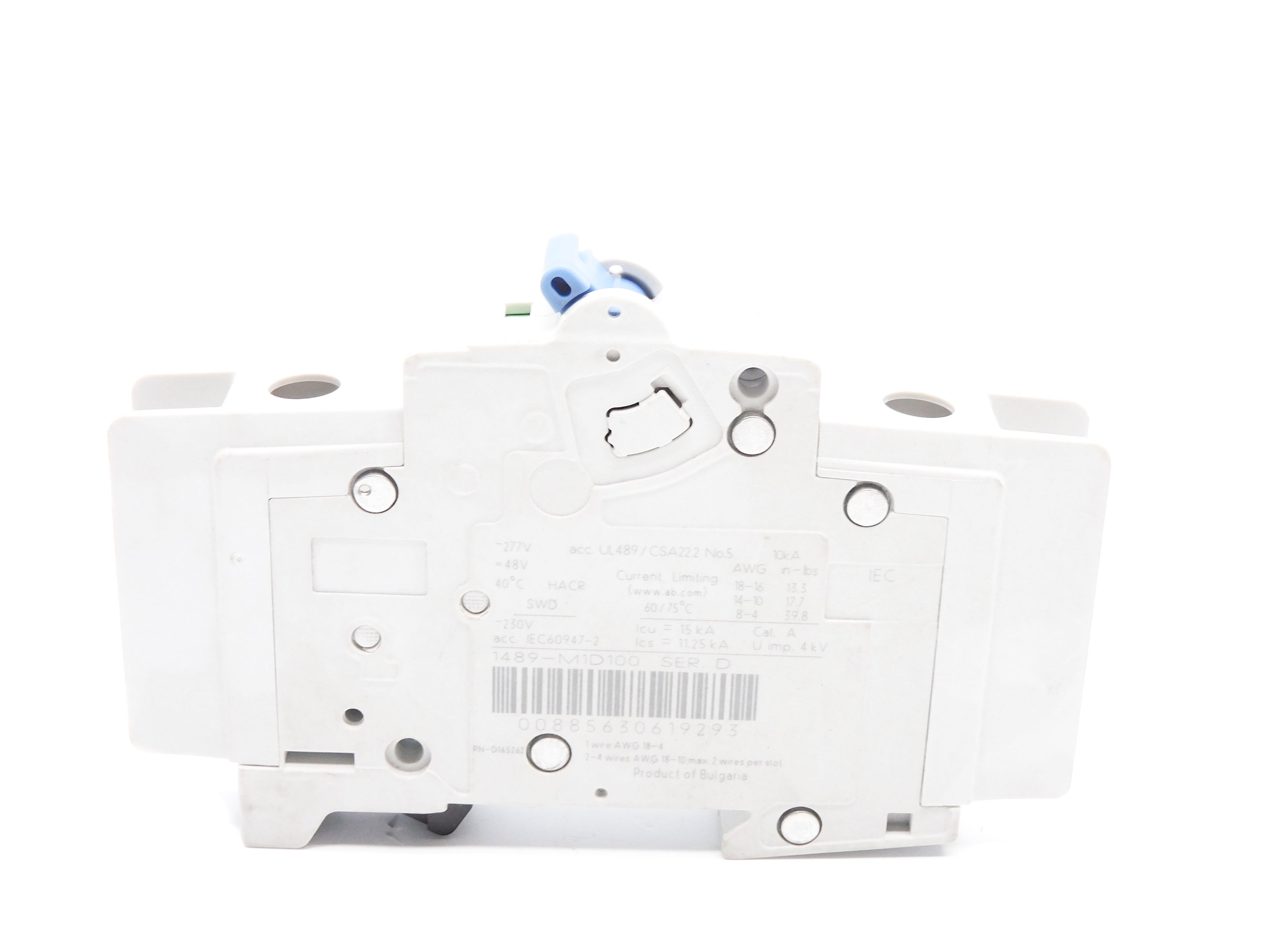 ALLEN BRADLEY 1489-M1D100 SER. D 277VAC 10A NSNP