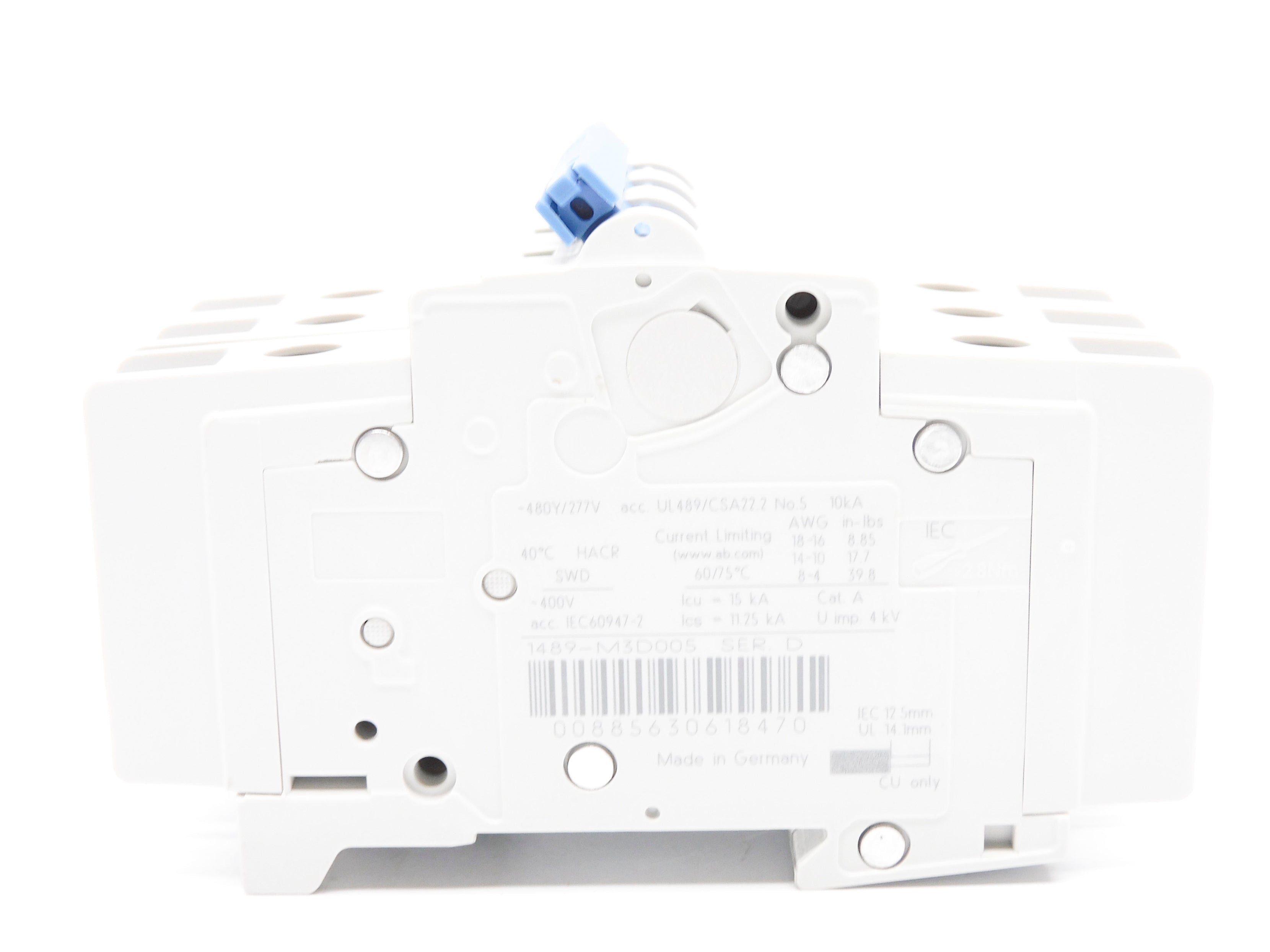 ALLEN BRADLEY 1489-M3D005 SER. D 0.5A 480/277V (WH) NSMP