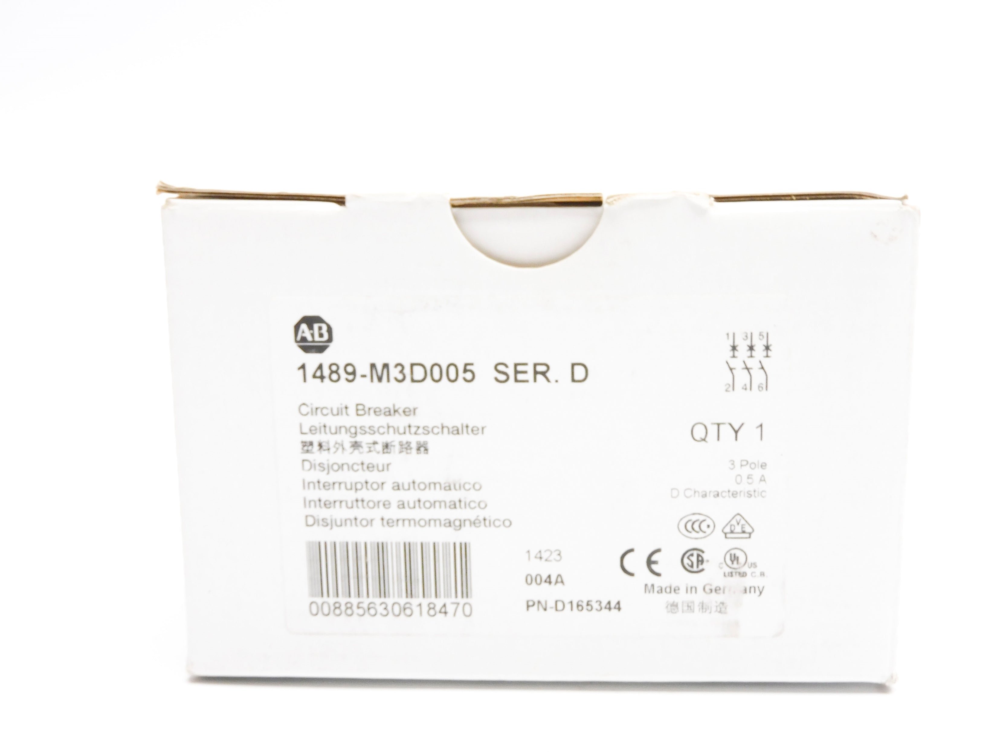 ALLEN BRADLEY 1489-M3D005 SER. D 0.5A 480/277V (WH) NSMP