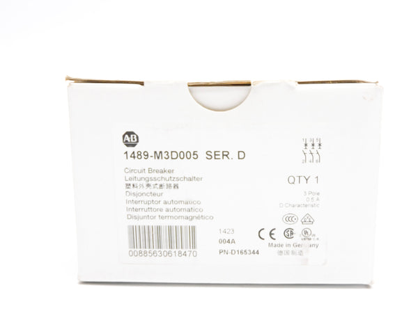 ALLEN BRADLEY 1489-M3D005 SER. D 0.5A 480/277V (WH) NSMP