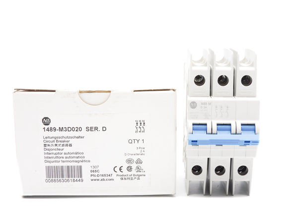ALLEN BRADLEY 1489-M3D020 SER. D 2A 480/277V (WH) NSMP