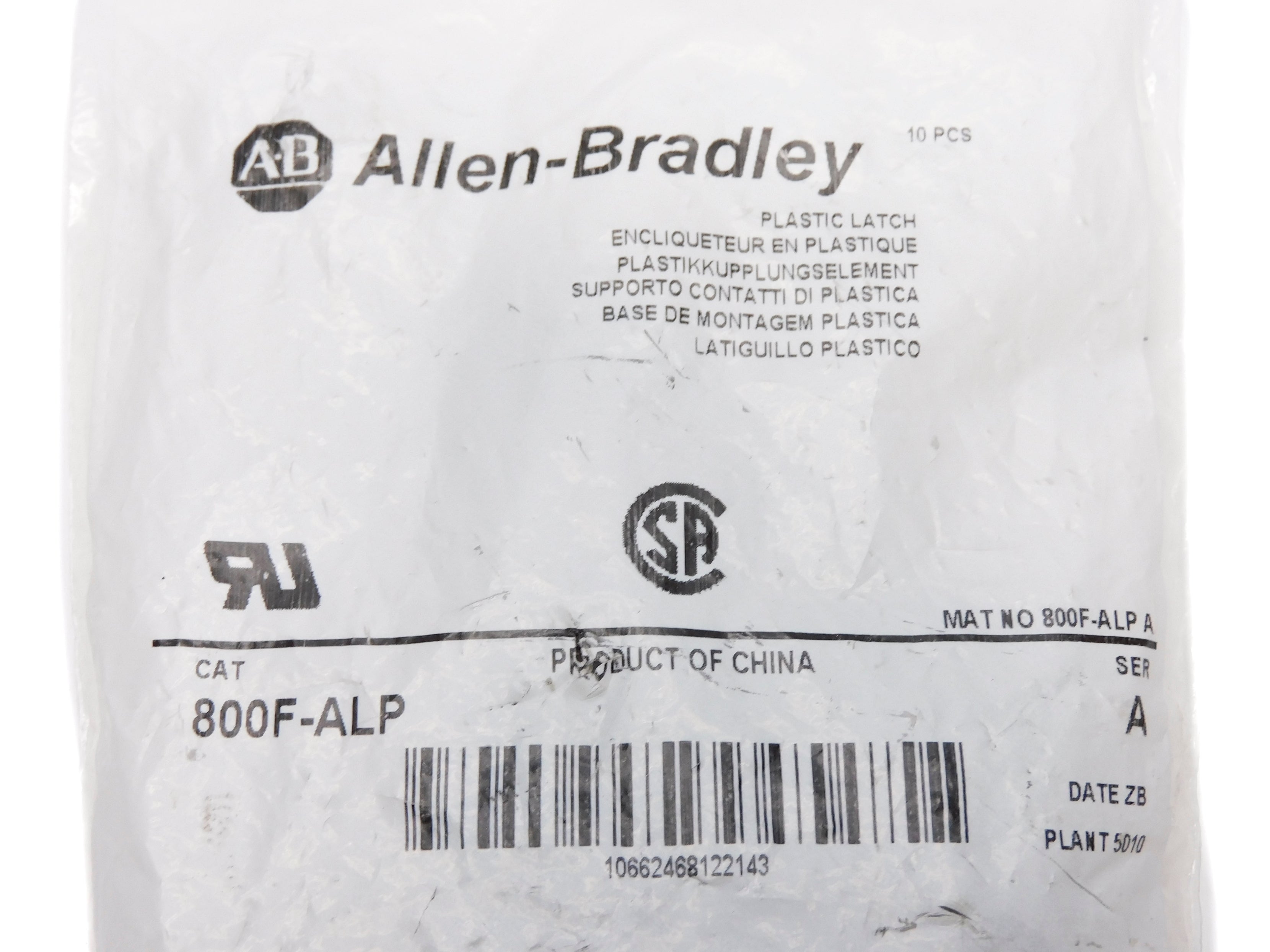 ALLEN BRADLEY 800F-ALP SER. A (PKG OF 10) (WH) NSMP