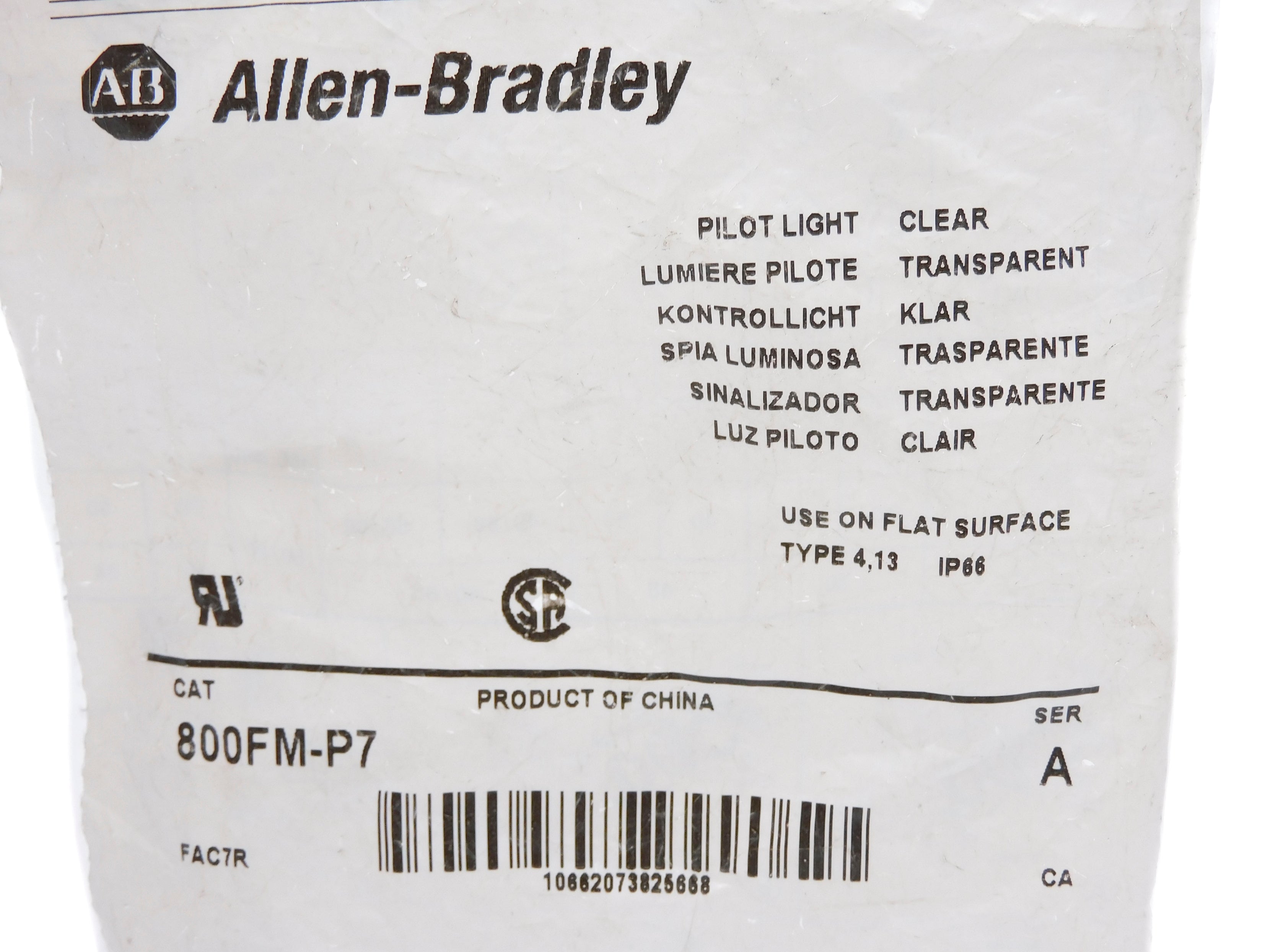INDUSTRIAL SPARE PART 800FM-P7 SER. A (WH) NSMP