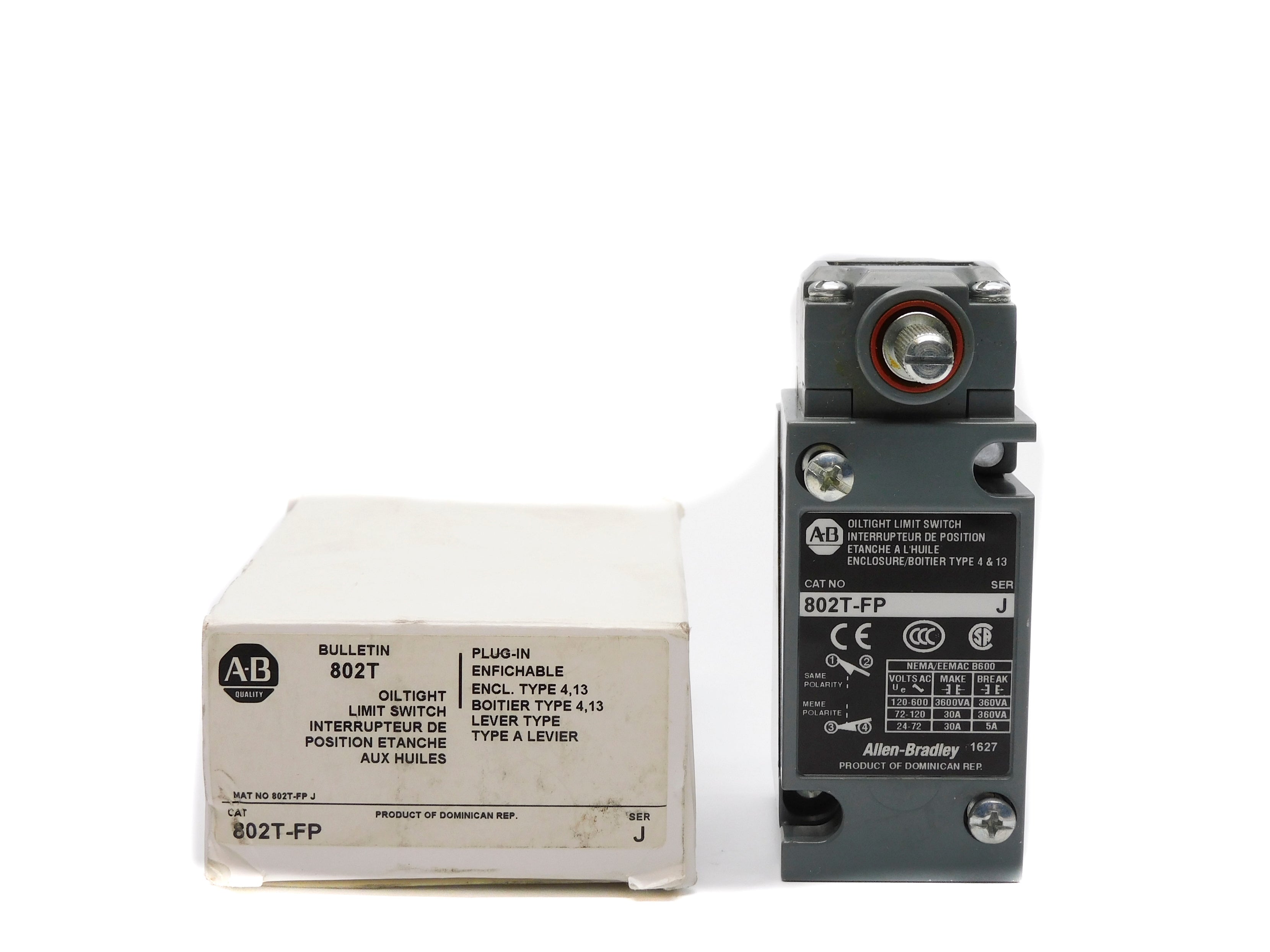 ALLEN BRADLEY 802T-FP SER. J 120-600VAC 60A (WH) NSMP