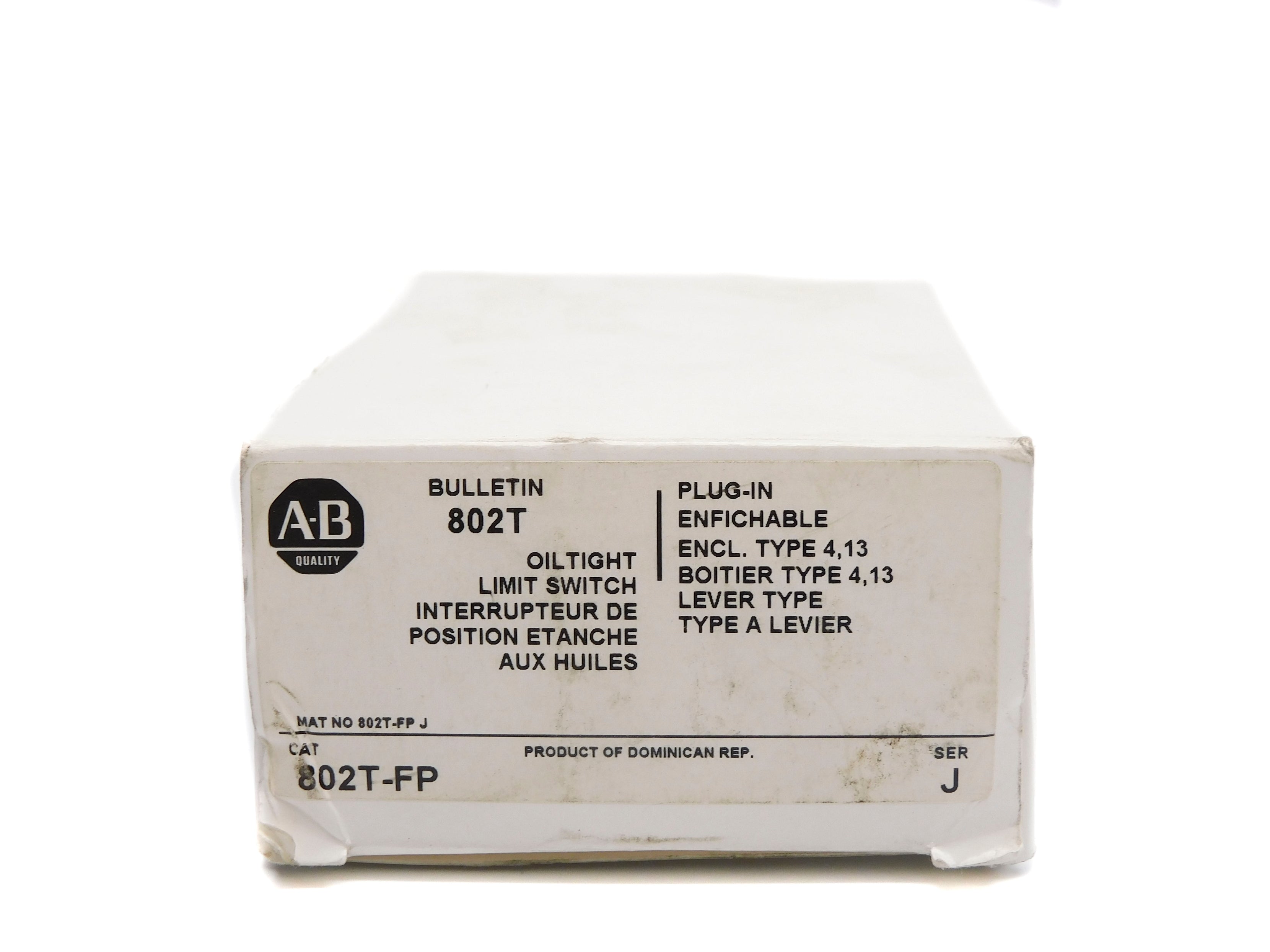 ALLEN BRADLEY 802T-FP SER. J 120-600VAC 60A (WH) NSMP