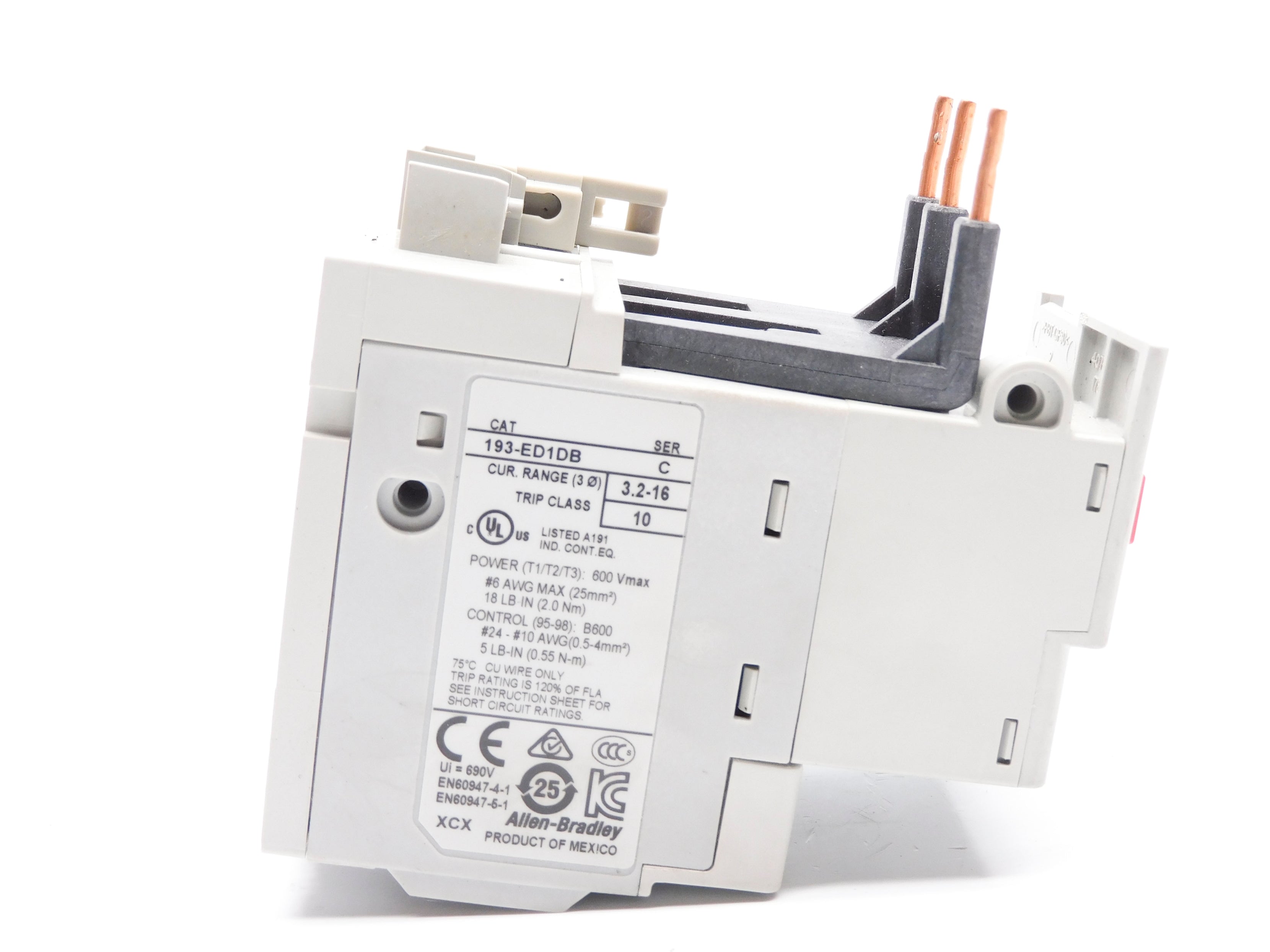 ALLEN BRADLEY 193-ED1DB SER. C 600V 3.2-16A UNMP