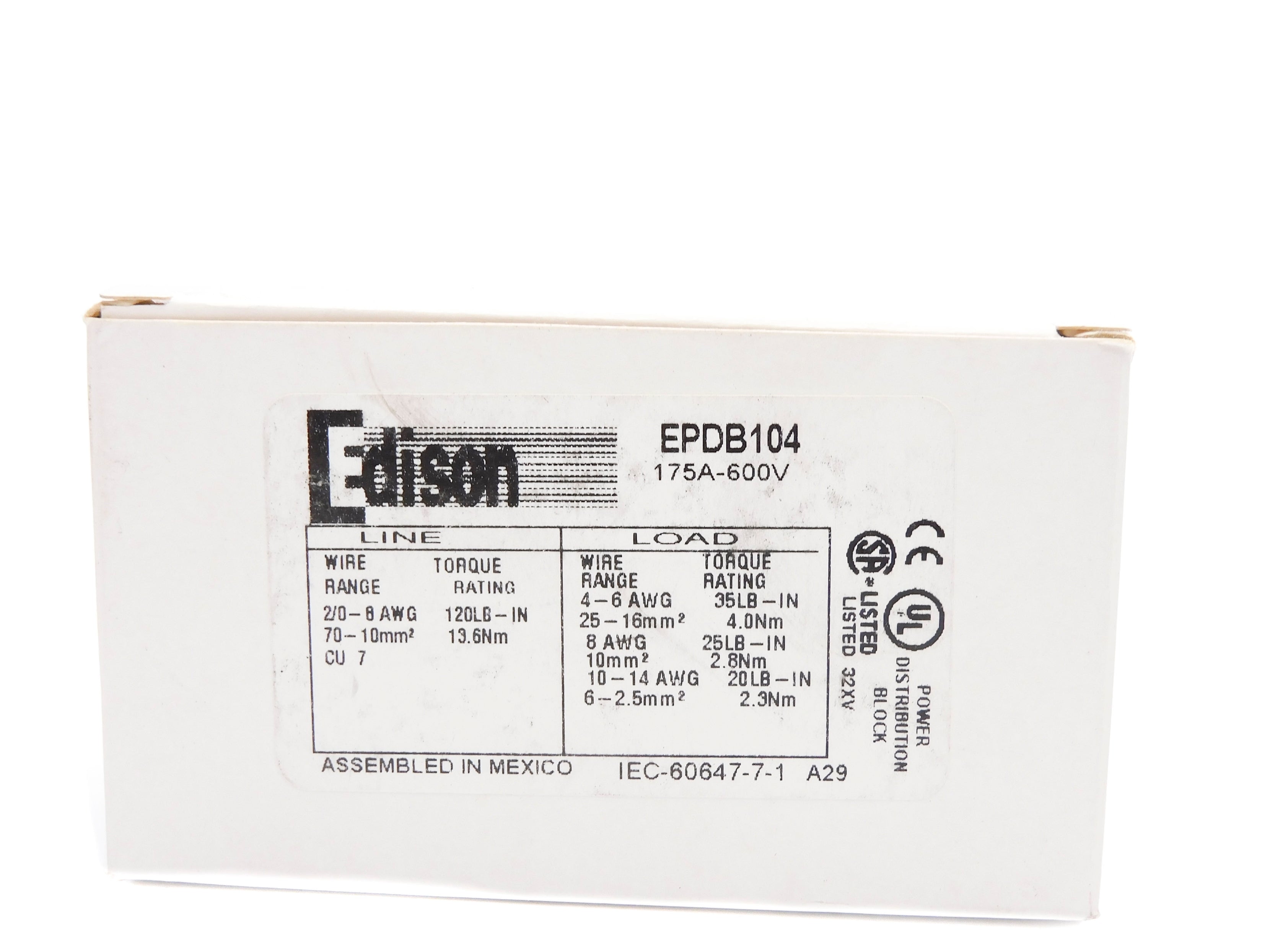 EDISON EPDB104 600V 175A NSMP