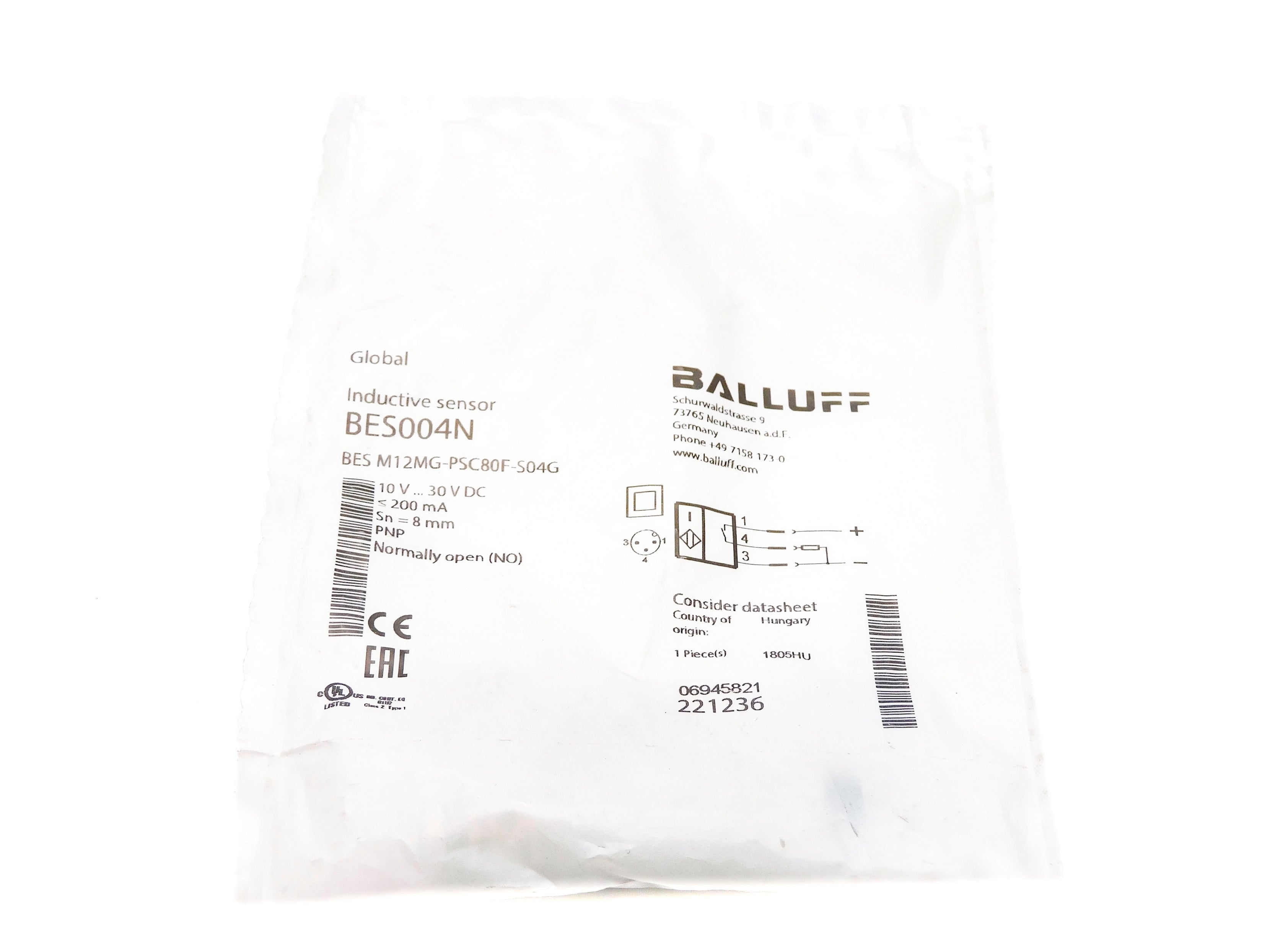 BALLUFF BESM12MG-PSC80F-S04G BES004N 10-30VDC NSMP