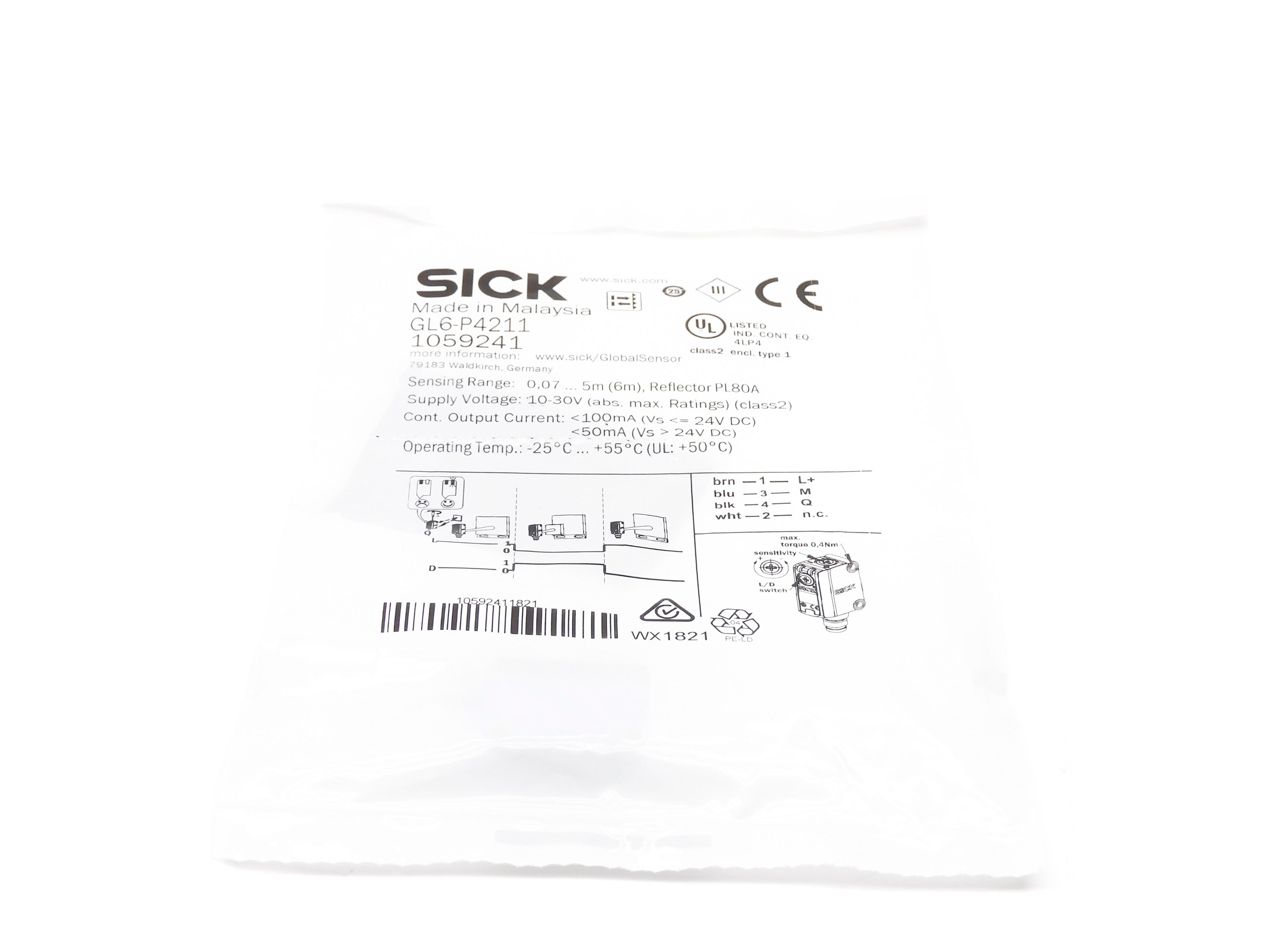 SICK GL6-P4211 1059241 10-30VDC NSMP