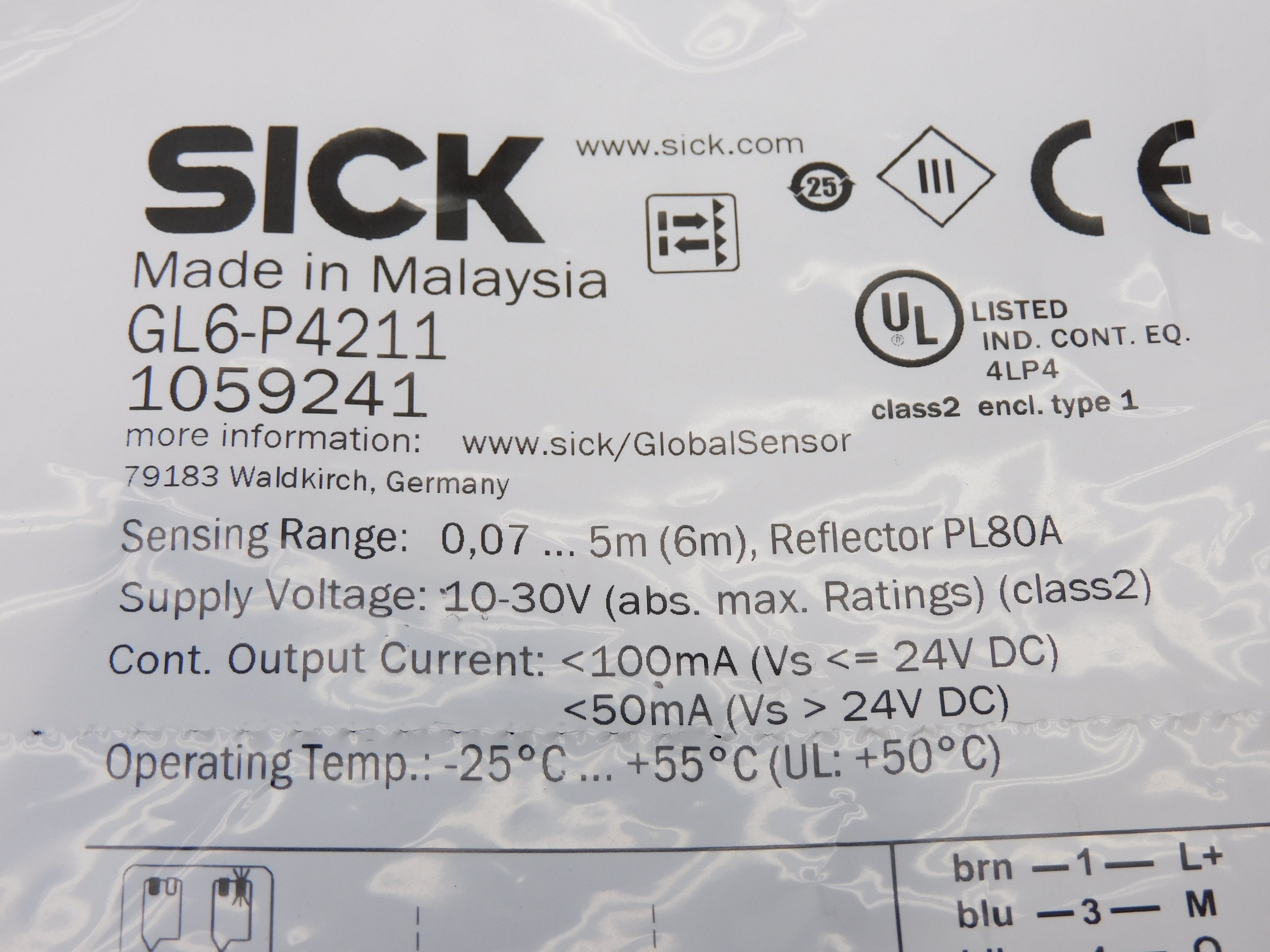 SICK GL6-P4211 1059241 10-30VDC NSMP