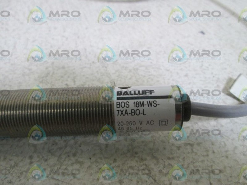 BALLUFF PHOTOELECTRIC SENSOR BOS18M-WS-7XA-B0-L  NSNP