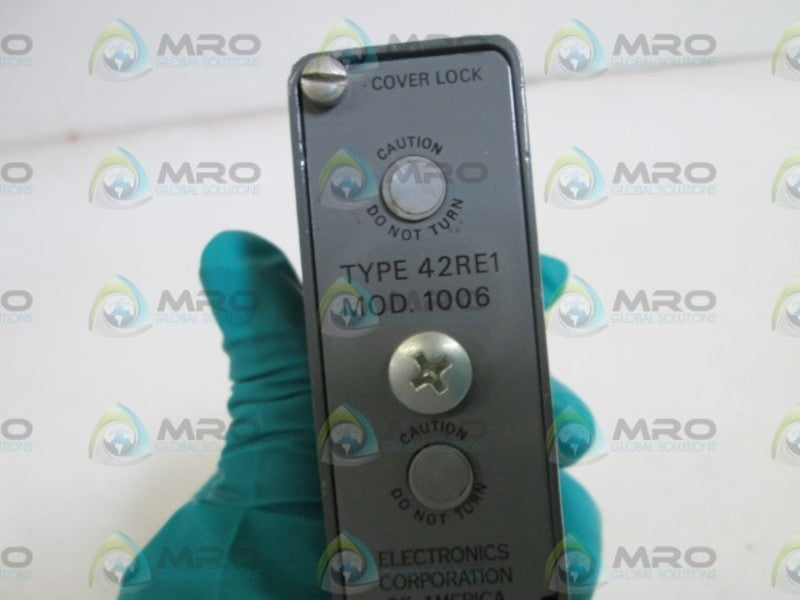 ELECTRONICS CORP. OF AMERICA PHOTOELECTRIC SWITCH 42RE1-1006  NSNP