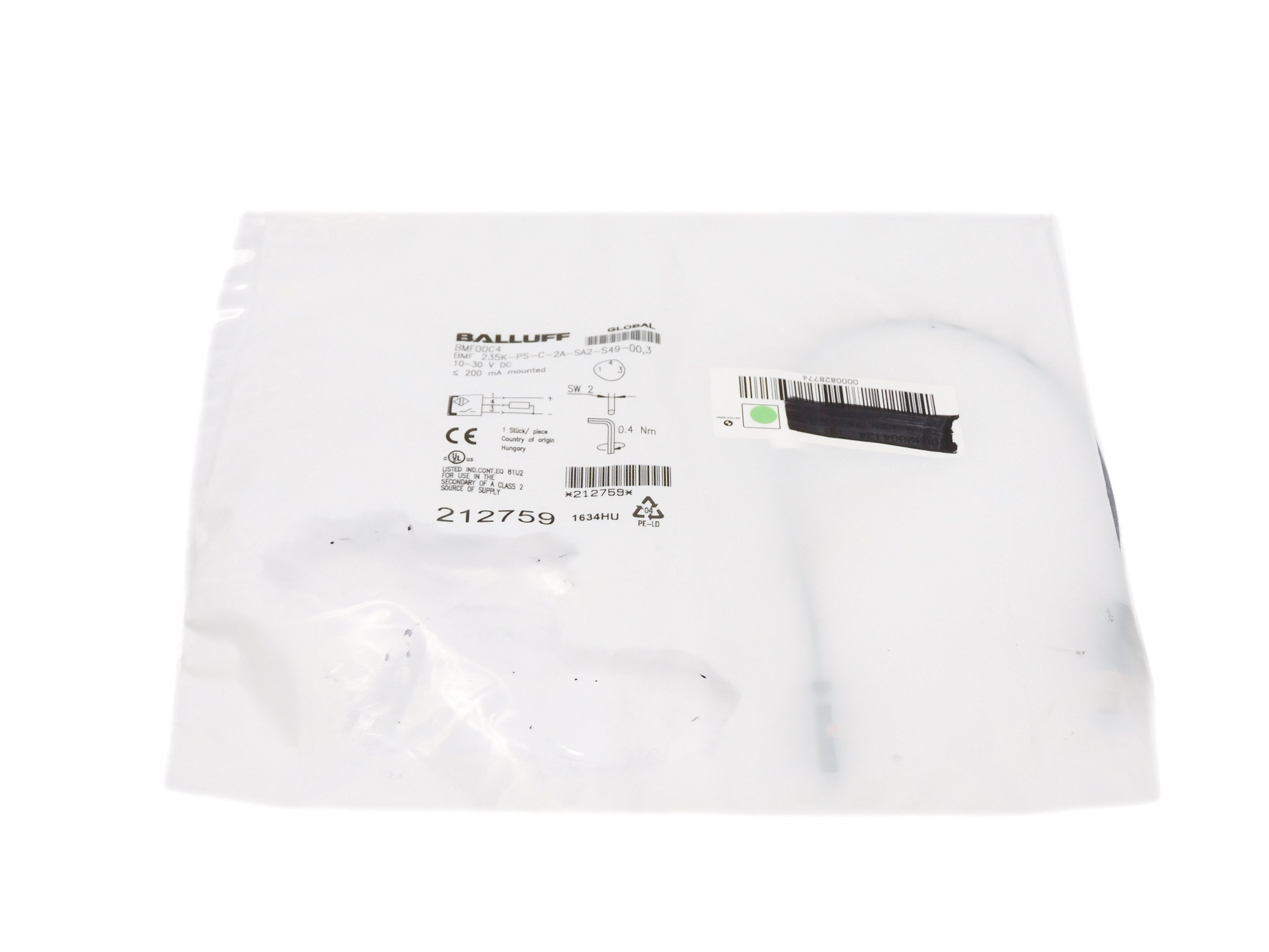 BALLUFF BMF235K-PS-C-2A-SA2-S49-00,3 BMF00C4 10-30VDC NSMP