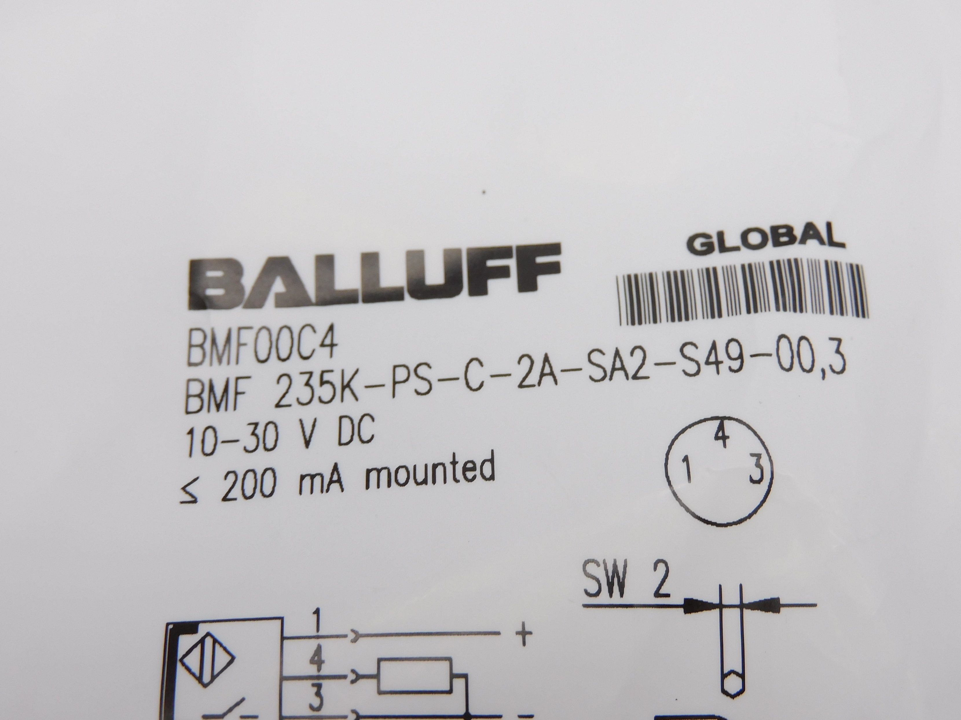 BALLUFF BMF235K-PS-C-2A-SA2-S49-00,3 BMF00C4 10-30VDC NSMP