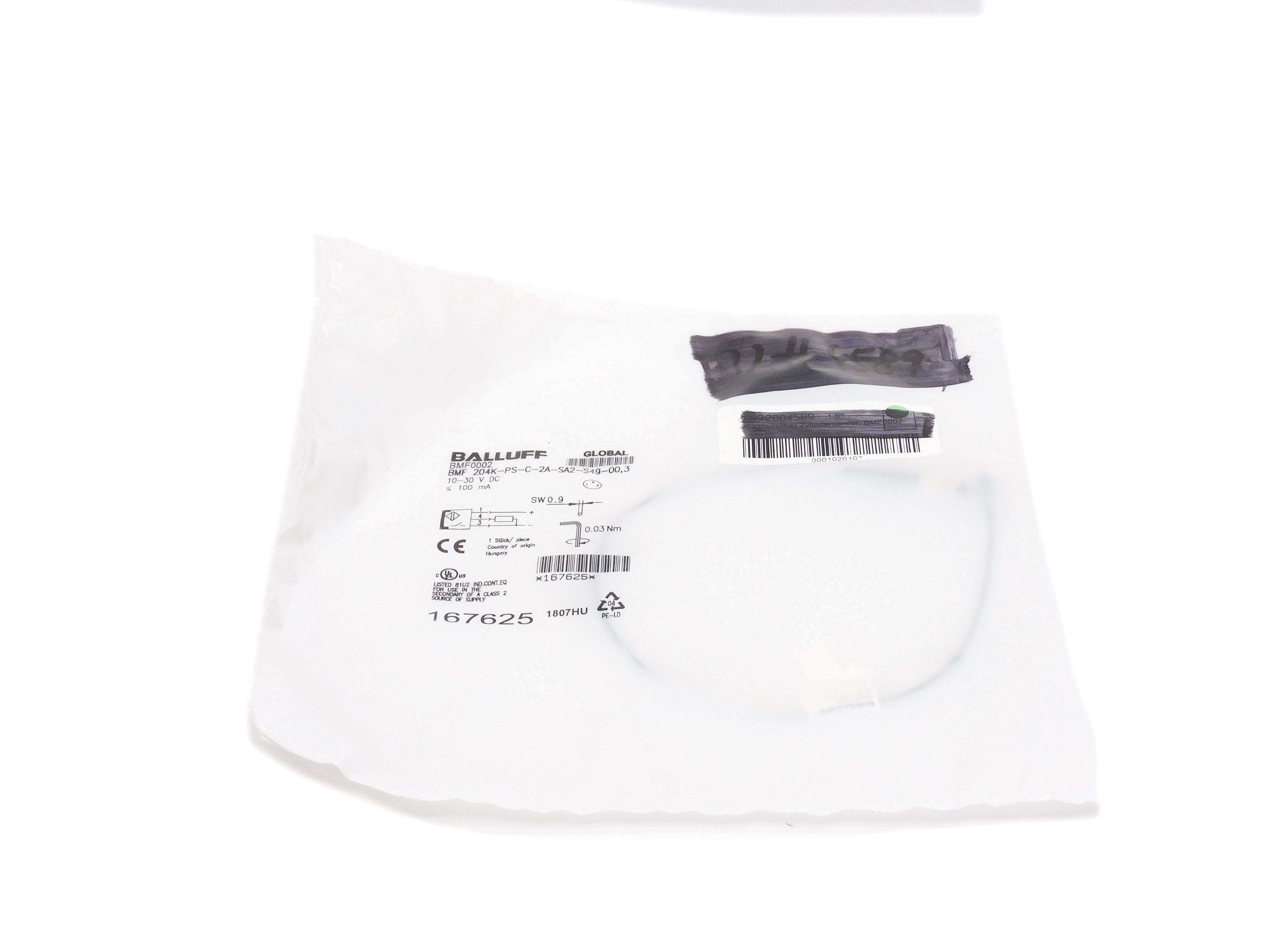BALLUFF BMF204K-PS-C-2A-SA2-S49-00,3 BMF0002 10-30VDC NSMP